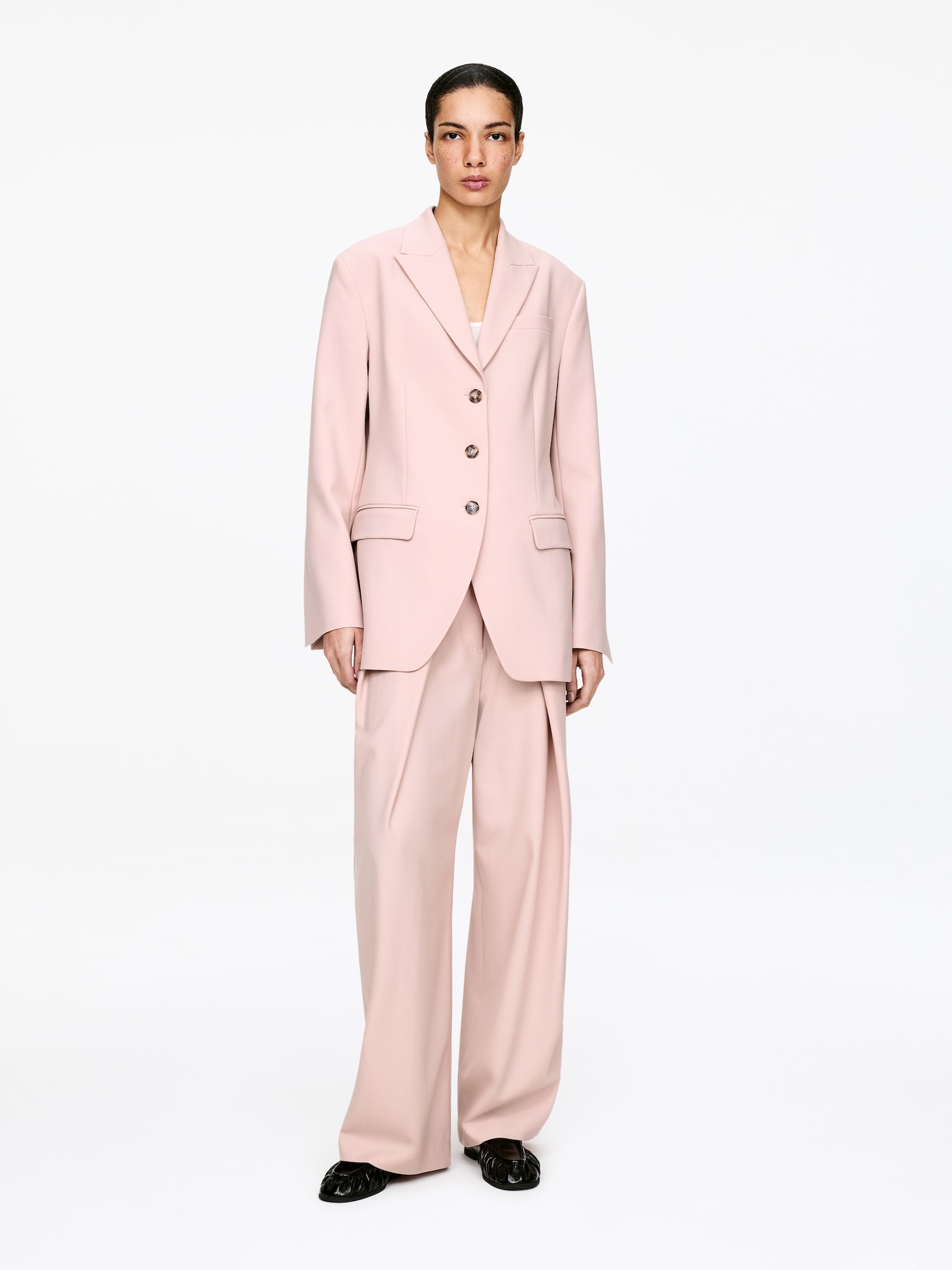 Blazer de botonadura única - Salmón - 1