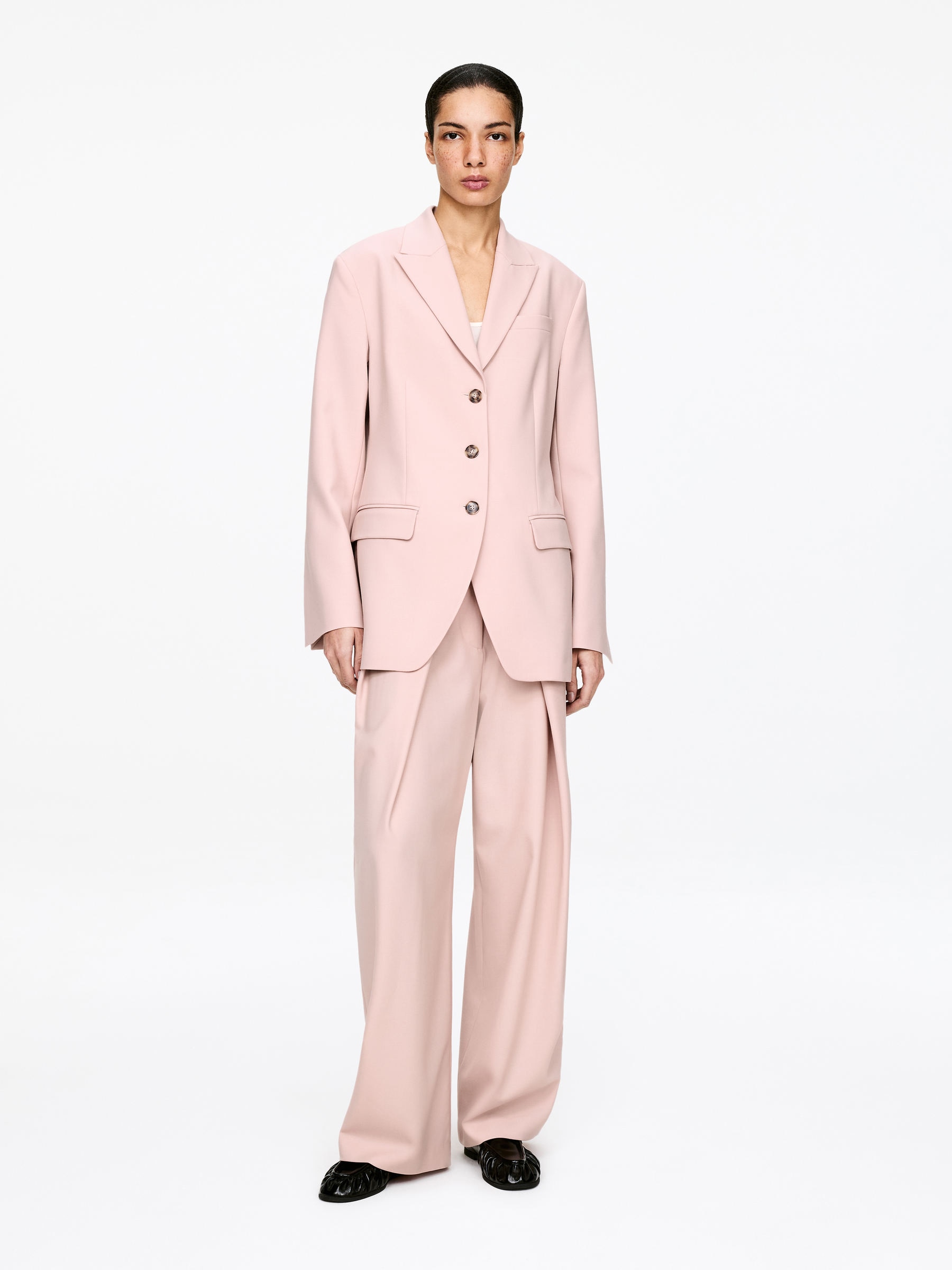 Single-Breasted Blazer-#D8C1B8-18131