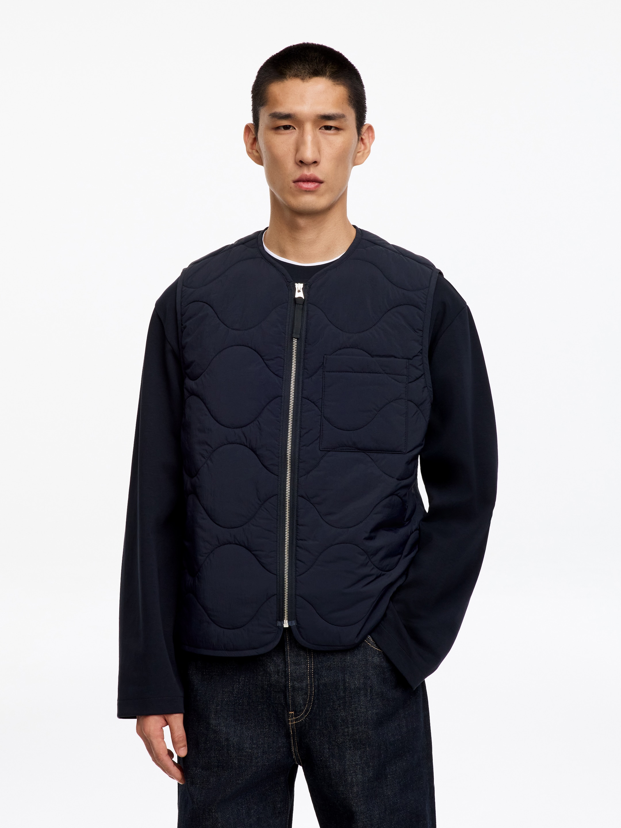 Gilet con imbottitura trapuntata 2-in-1 - Blu scuro - Regular fit - men - StillMedia/Lookbook - 6
