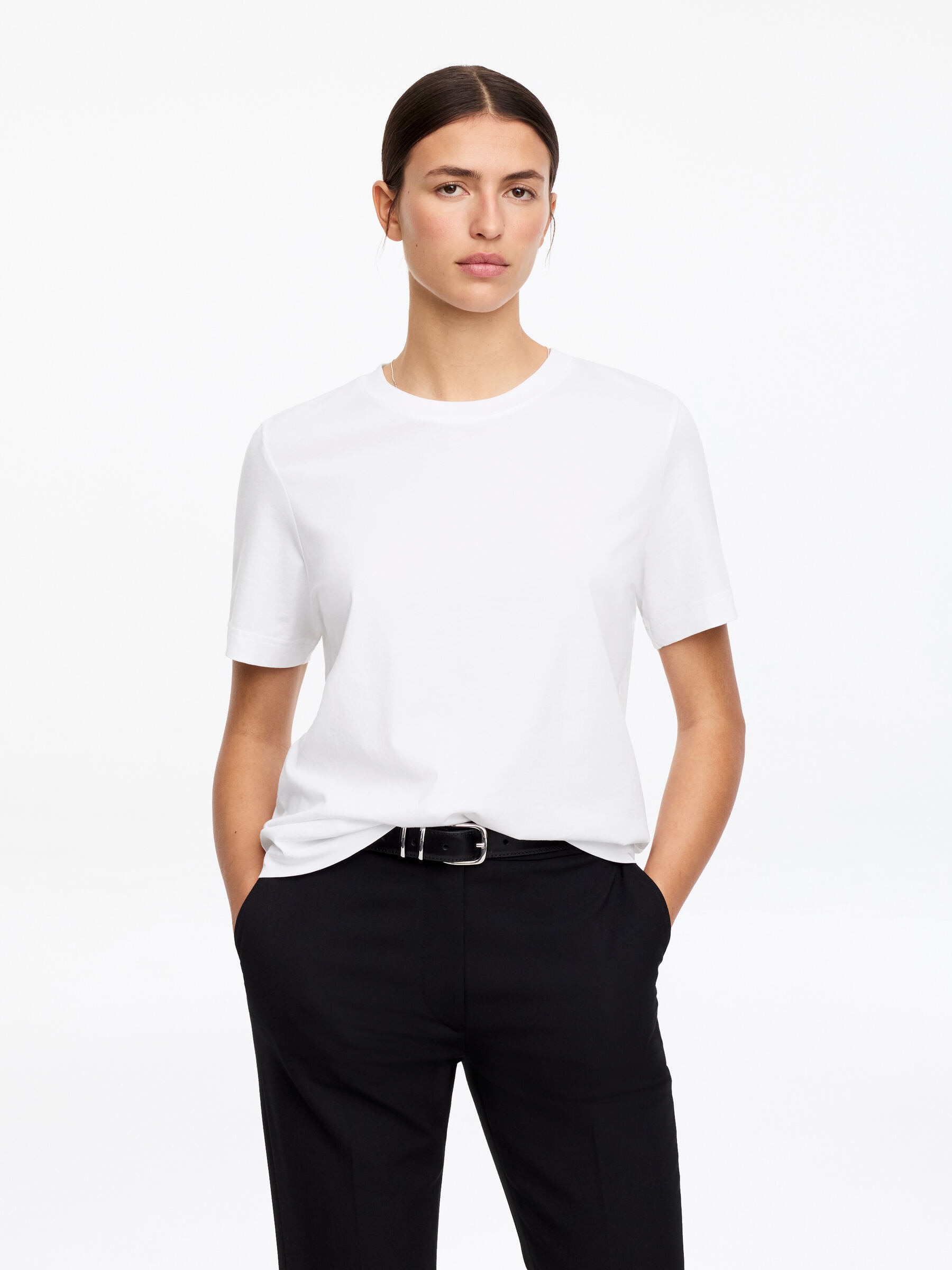 Signature Short-Sleeve T-Shirt-#FFFFFF-107