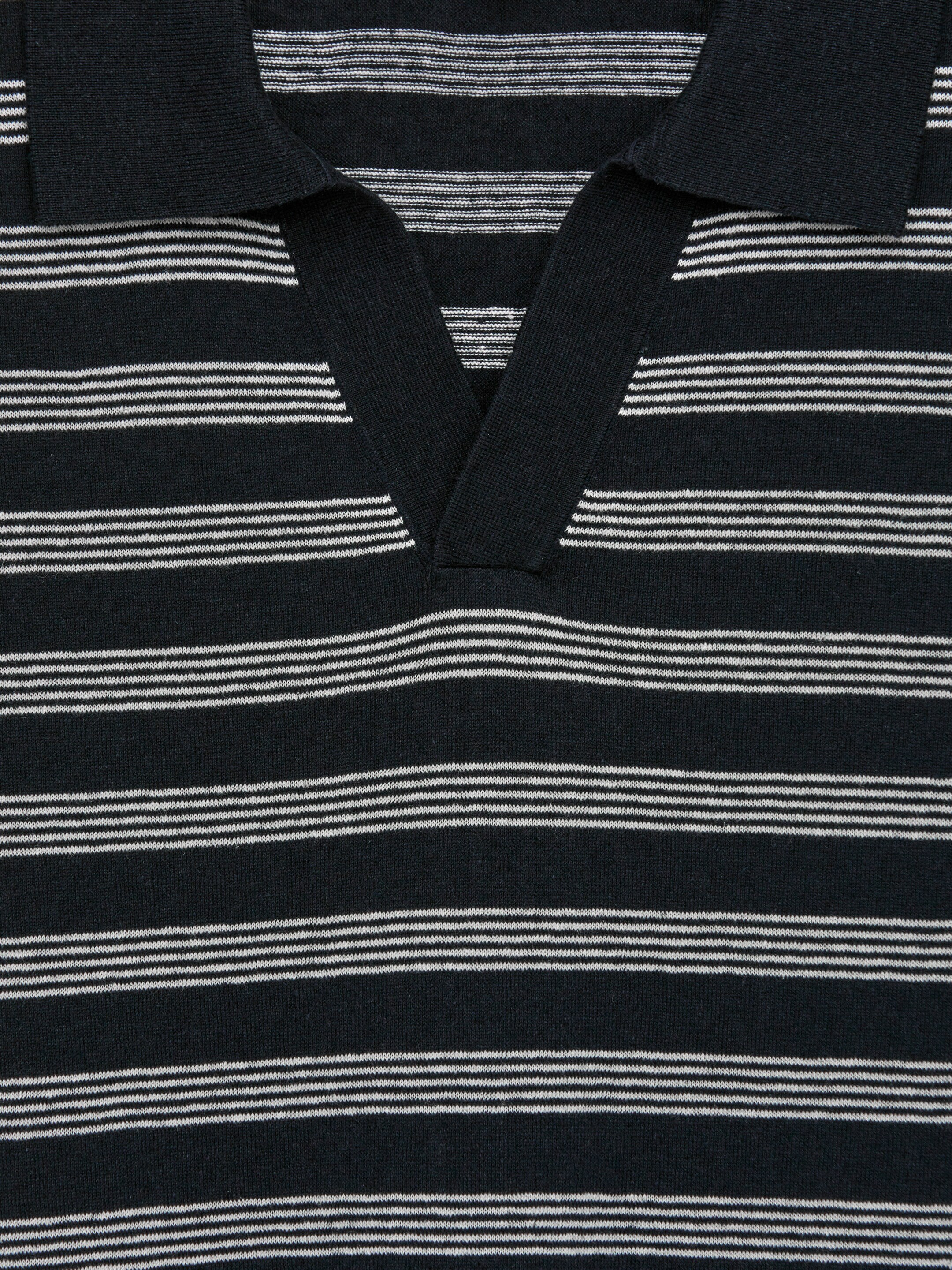 Ingrandisci l'immagine: Cotton Linen Polo Shirt - Dark Blue - UOMO | H&M CH 2