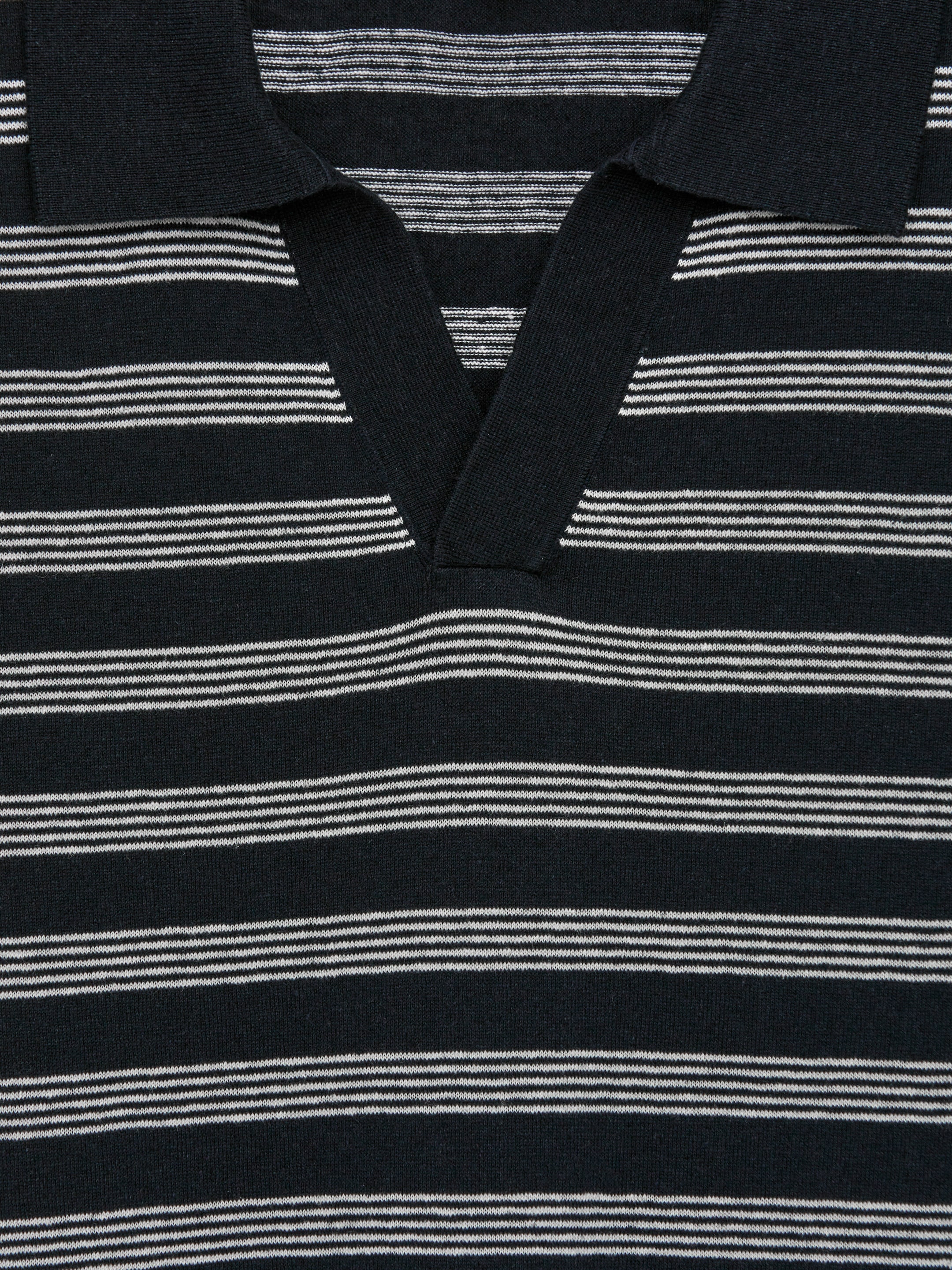 Cotton Linen Polo Shirt - Dark Blue - Regular fit - Men - StillMedia/DescriptiveDetail - 1
