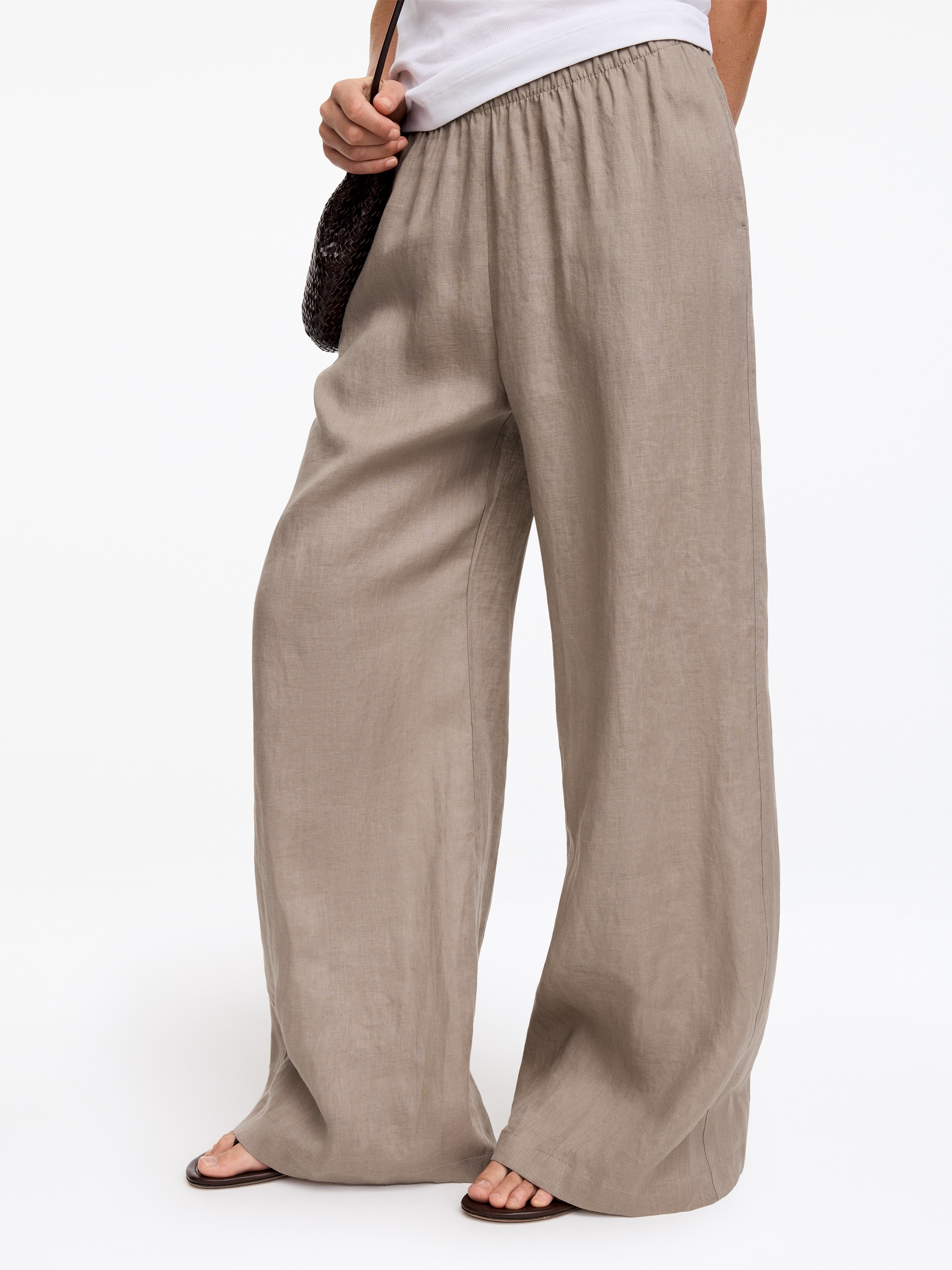 Pantalones de lino anchos - Beige - Corte holgado - women - StillMedia/Lookbook - 5