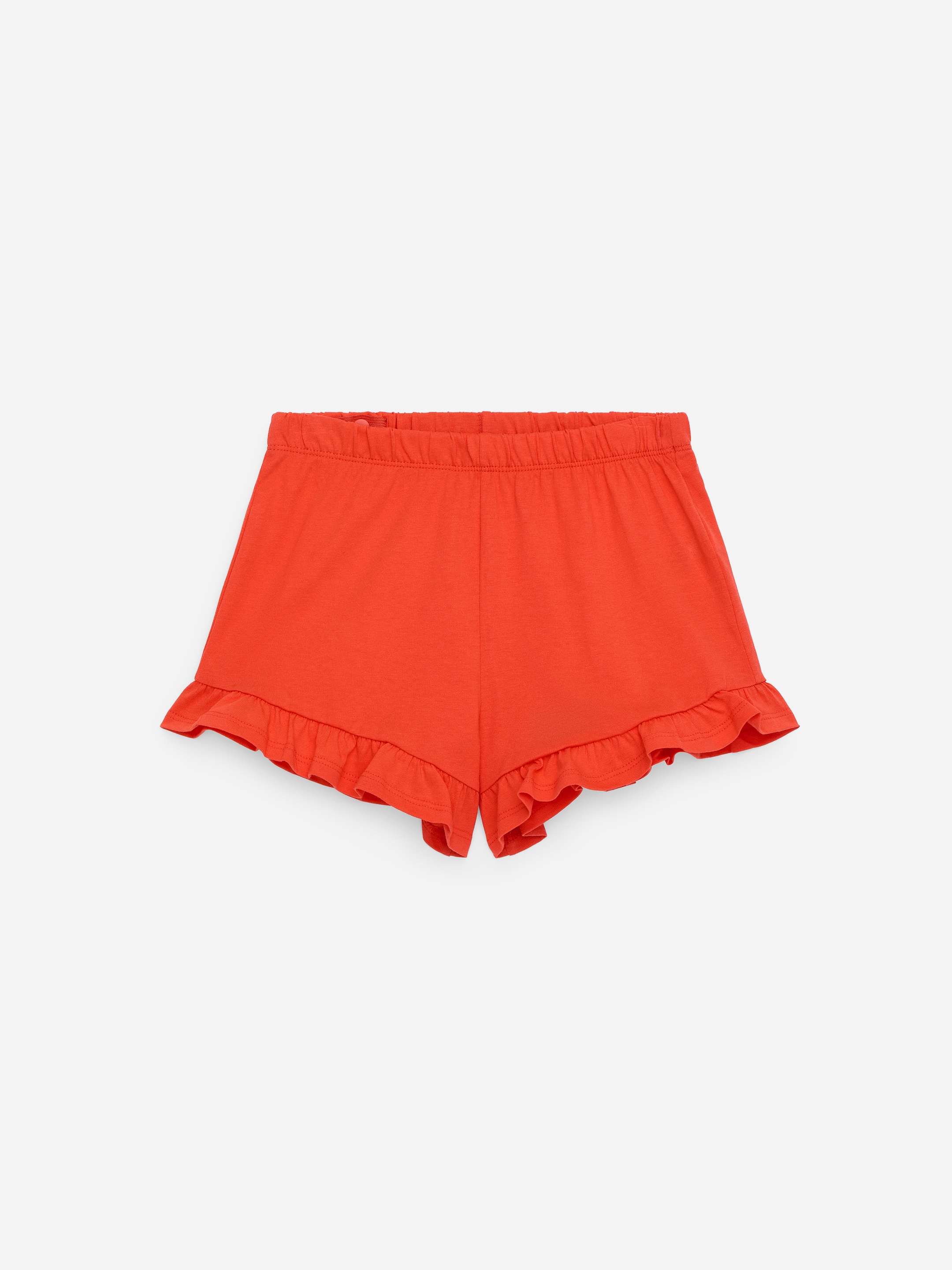 Relaxed Frill Shorts-#BD433F-19157