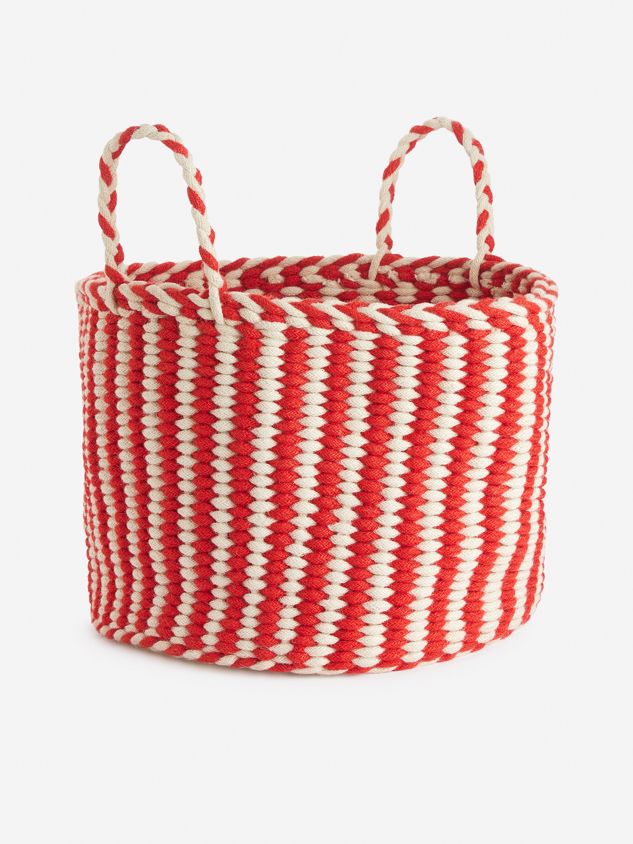 Größeres Bild anzeigen: Aufbewahrungskorb, 41 cm - Rot/Cremeweiß - Home All | H&M AT 1