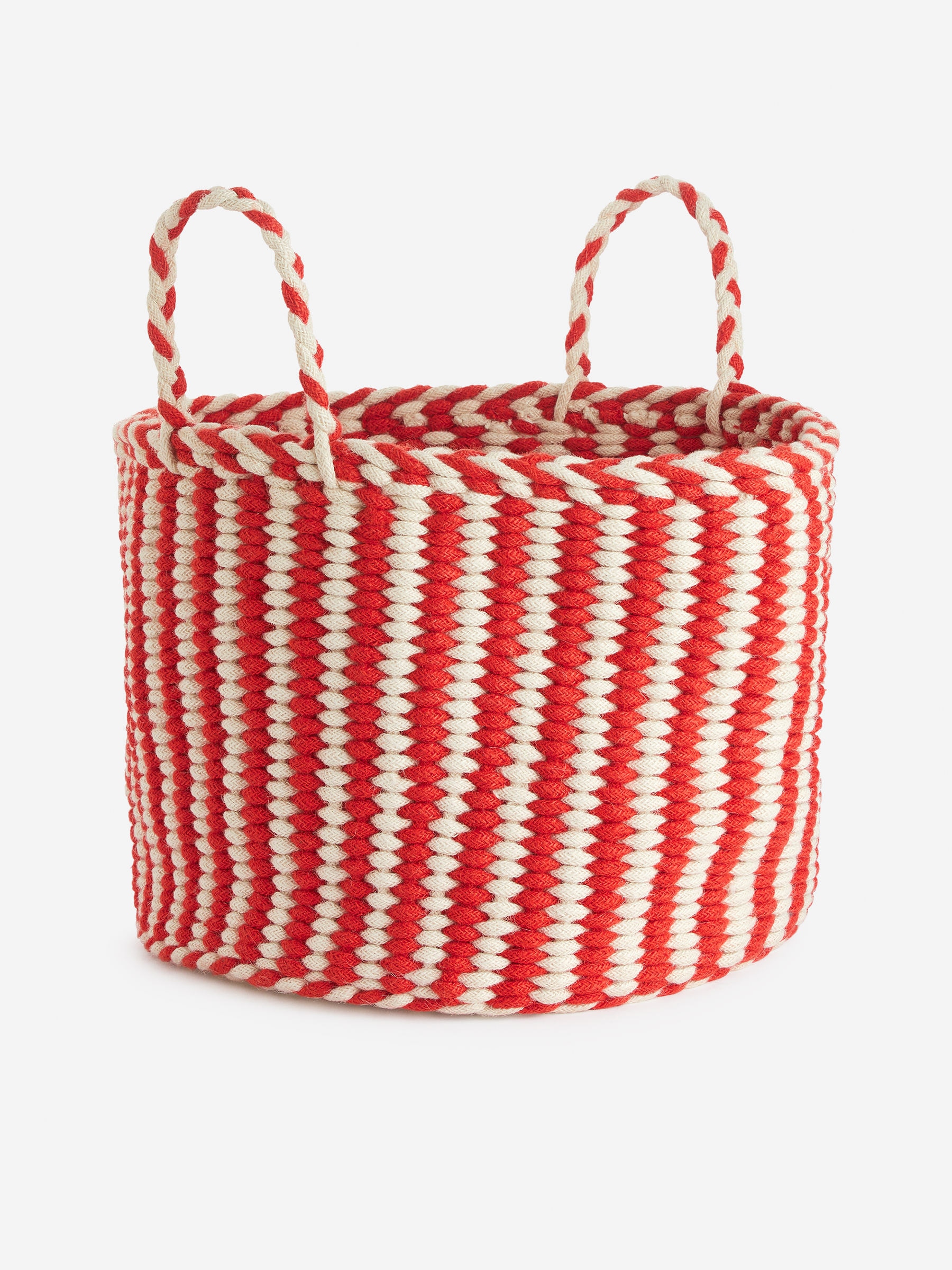 Aufbewahrungskorb, 41 cm - Rot/Cremeweiß - Haushaltswaren - StillMedia/DescriptiveStillLife - 1
