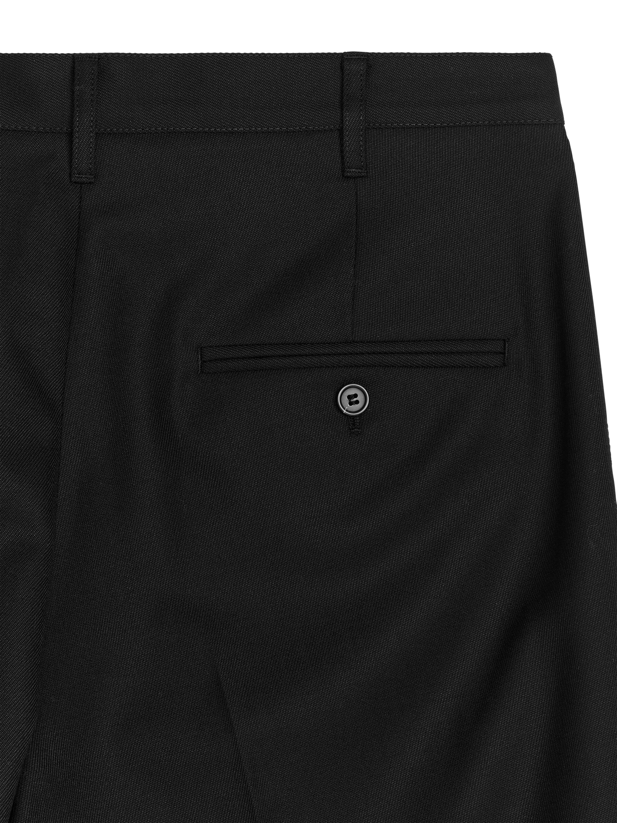 Wide Wool Trousers - Black - Regular fit - Men - StillMedia/DescriptiveDetail - 1