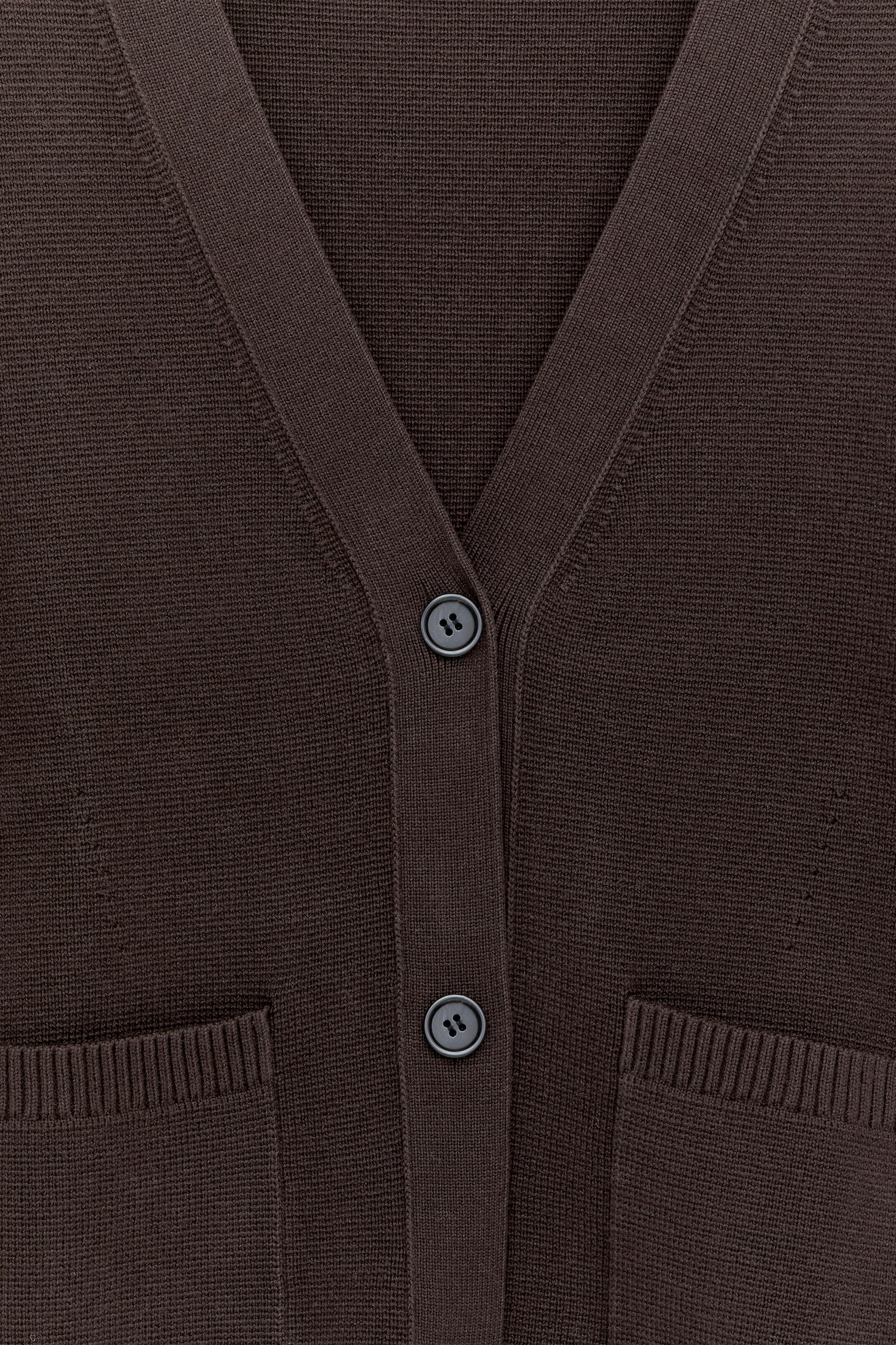 Strickjacke aus Baumwolle - Dunkelbraun/Helltürkis/Rot/Helles Taupe - 5