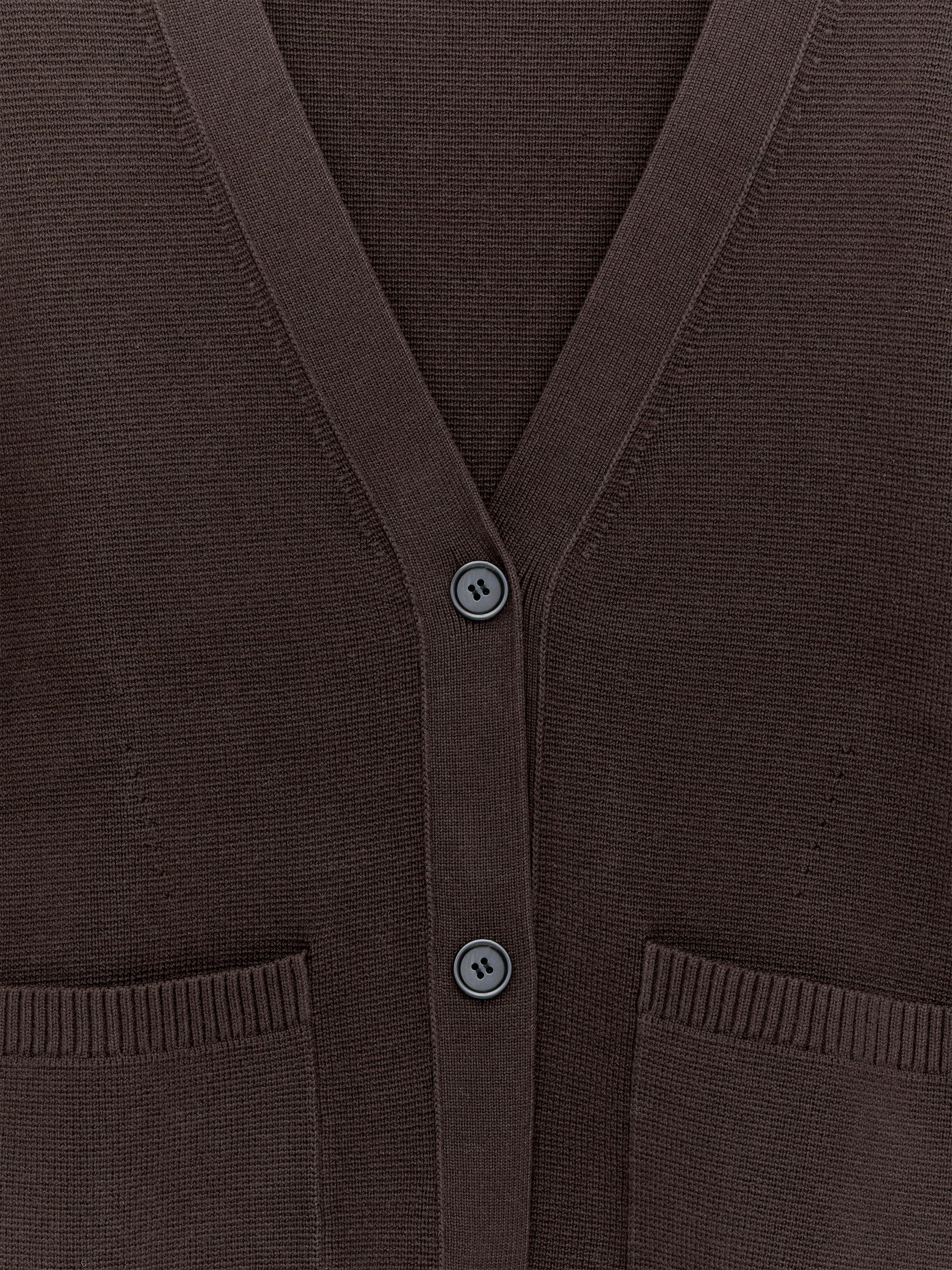 Cotton Cardigan - Dark Brown - Loose fit - Women - StillMedia/DescriptiveDetail - 1