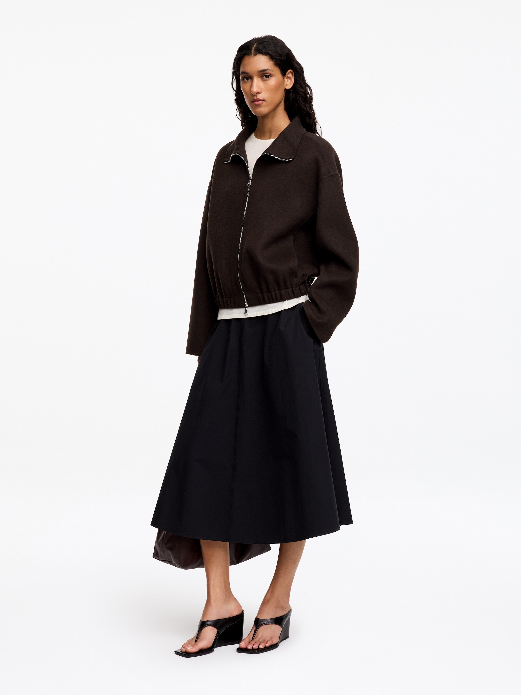 Wool-Blend Doublé Overshirt - Dark Brown - Regular fit - women - StillMedia/Lookbook - 4