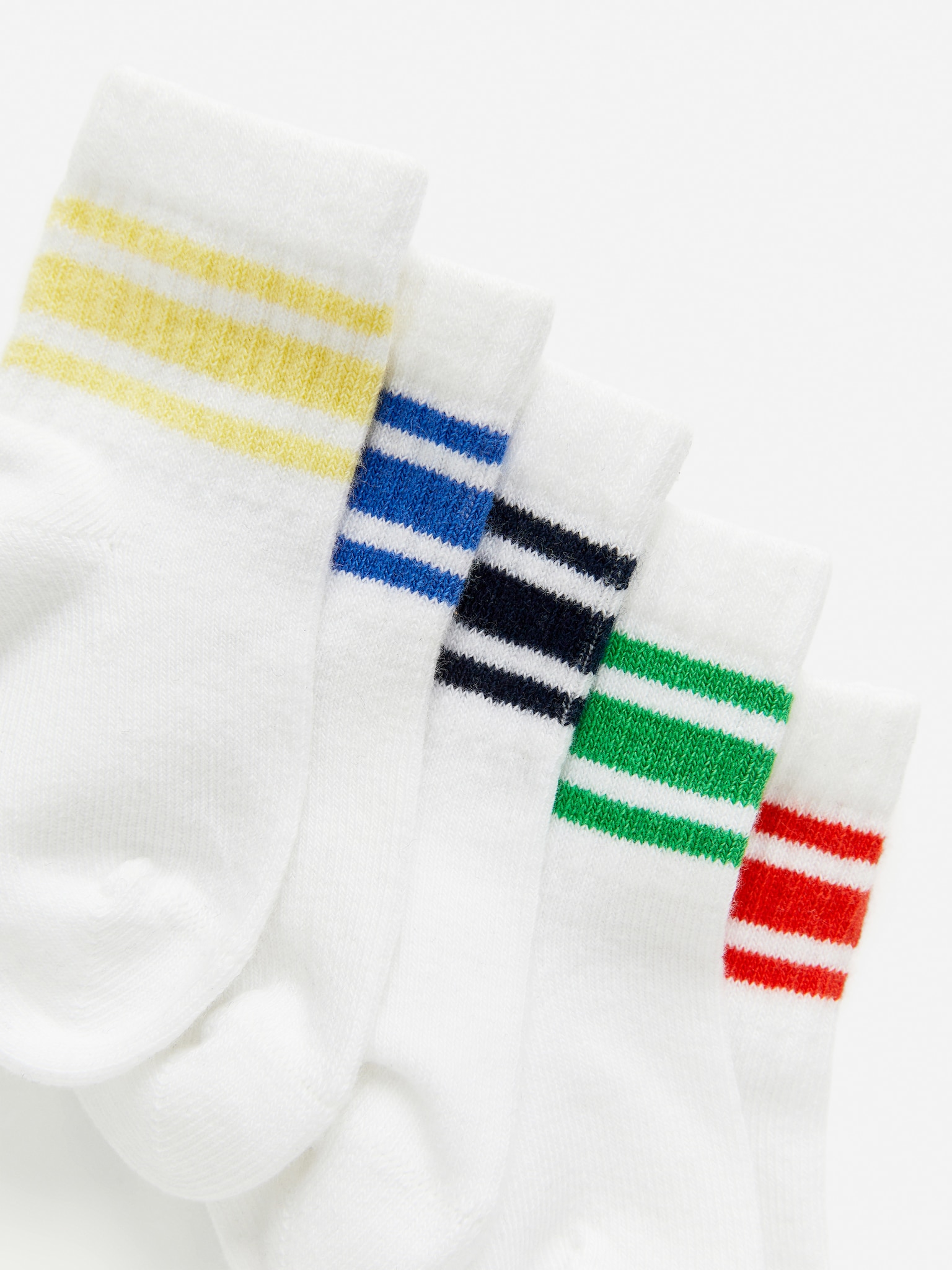 Lot de 5 paires de chaussettes tubulaires - Blanc/Multicolore - 2