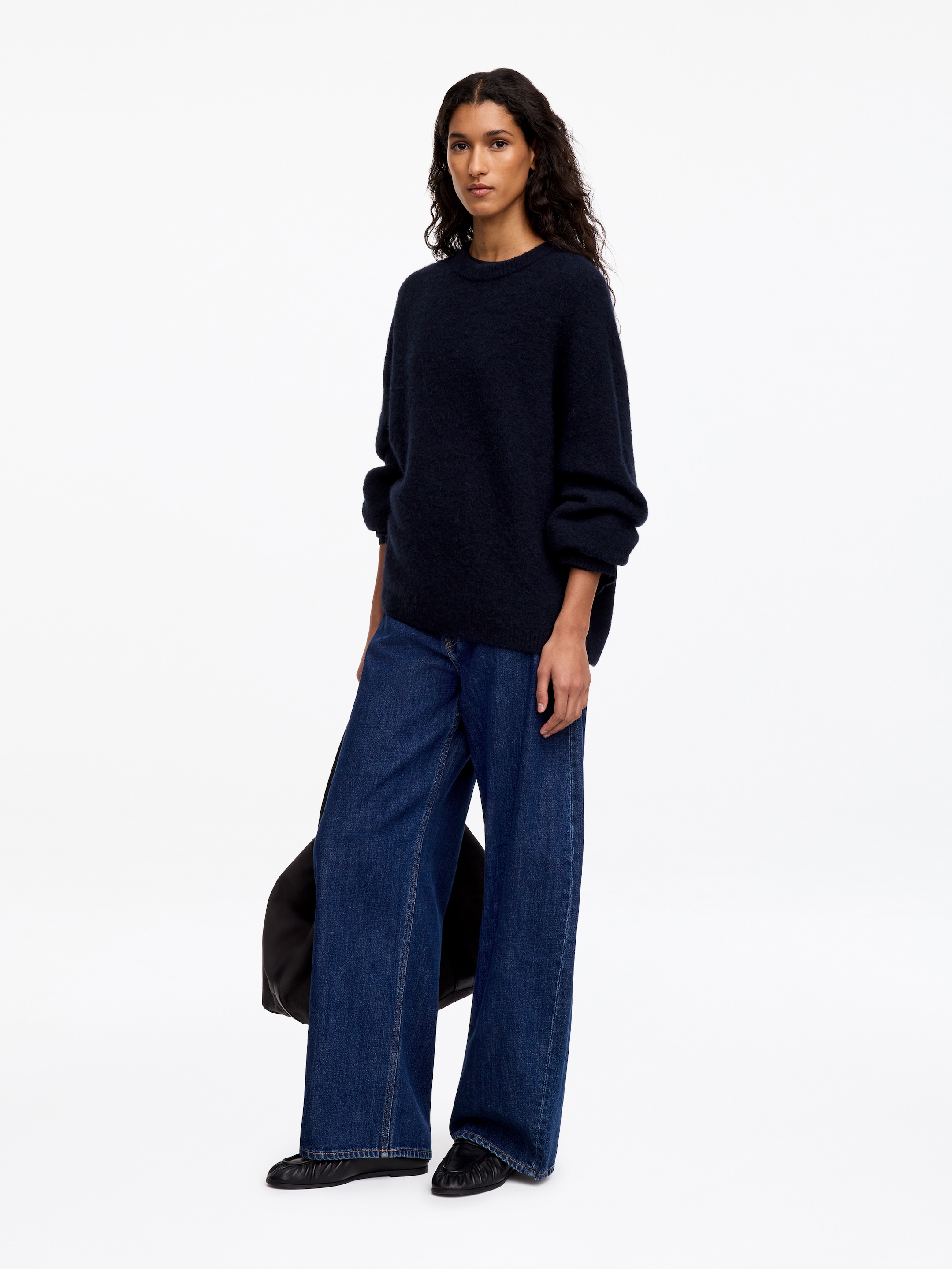 Jersey de mezcla de lana y alpaca - Azul oscuro - Oversized - women - StillMedia/Lookbook - 6