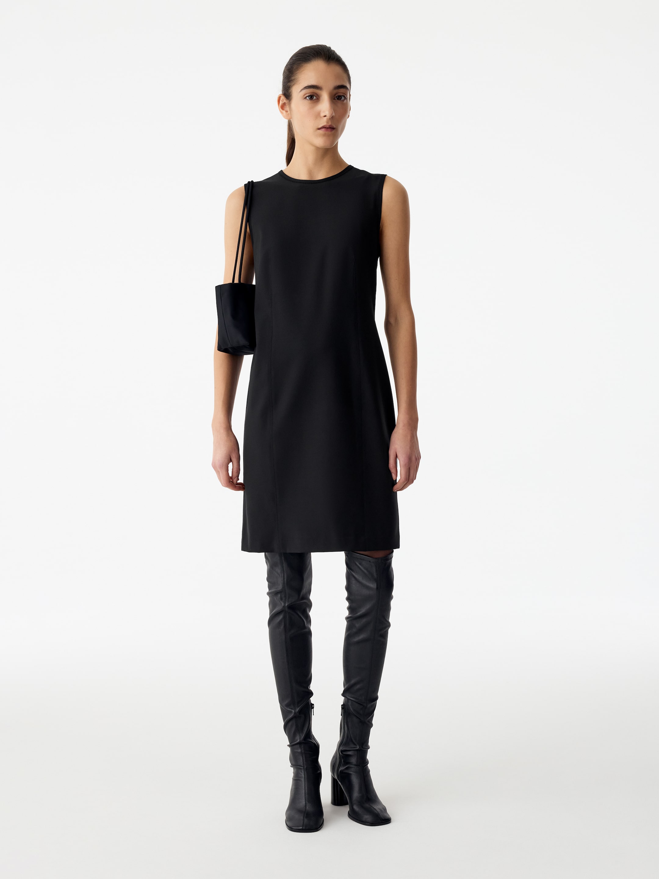 Shiftkleid aus Wollmischung - Schwarz - Slim Fit - women - StillMedia/Lookbook - 10