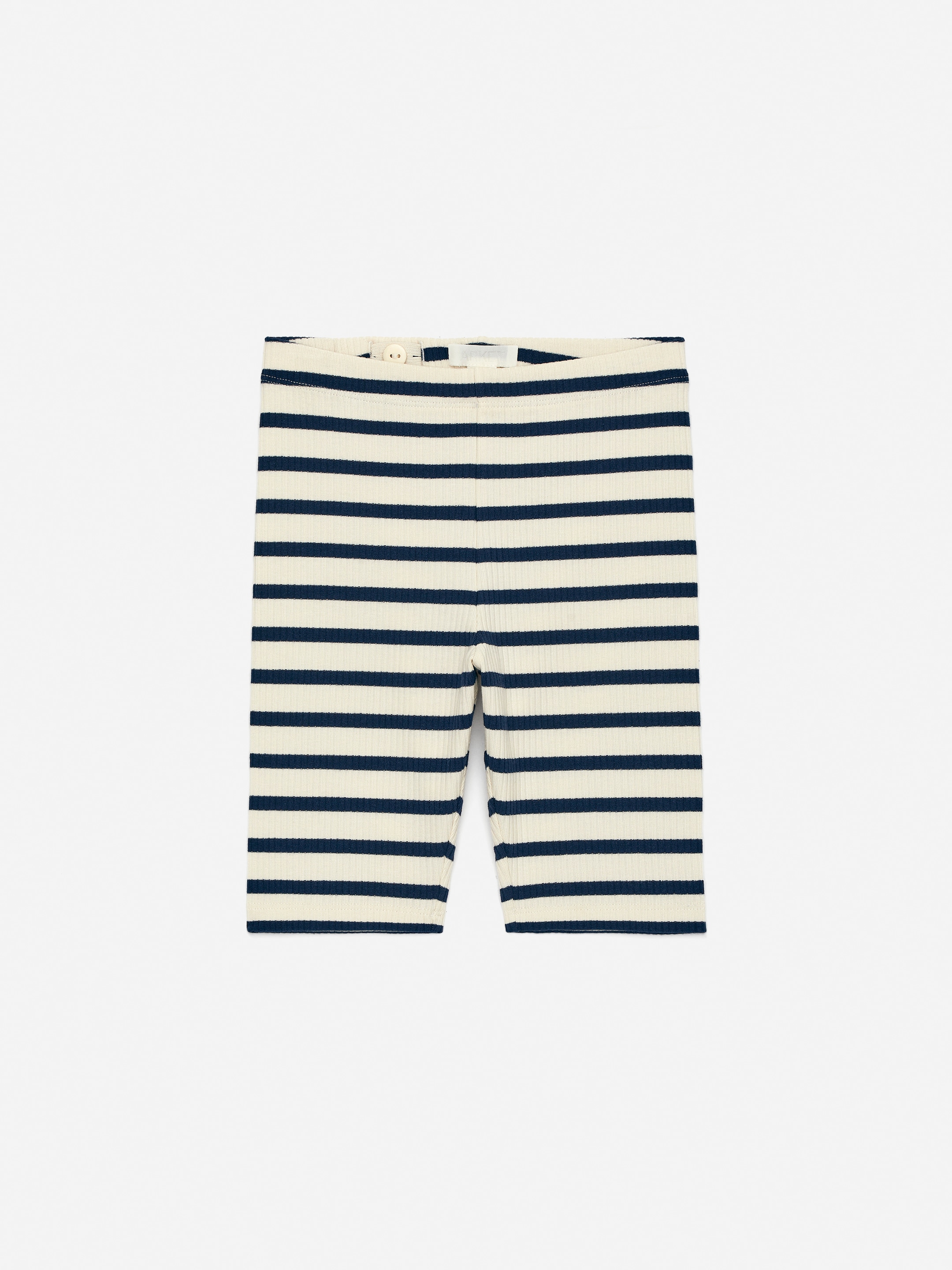 Zobrazit větší obrázek: Žebrované cyklistické šortky - Modrá/Off White - DĚTI | H&M CZ 1