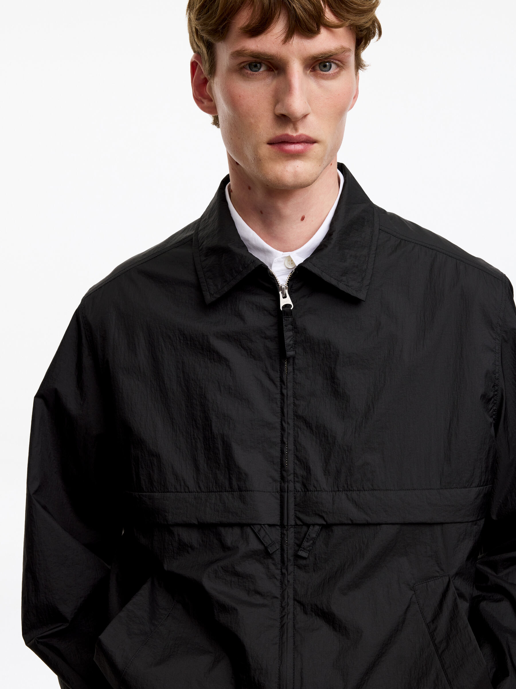 Nylon Windbreaker - Black - Regular fit - Men - StillMedia/Lookbook - 5