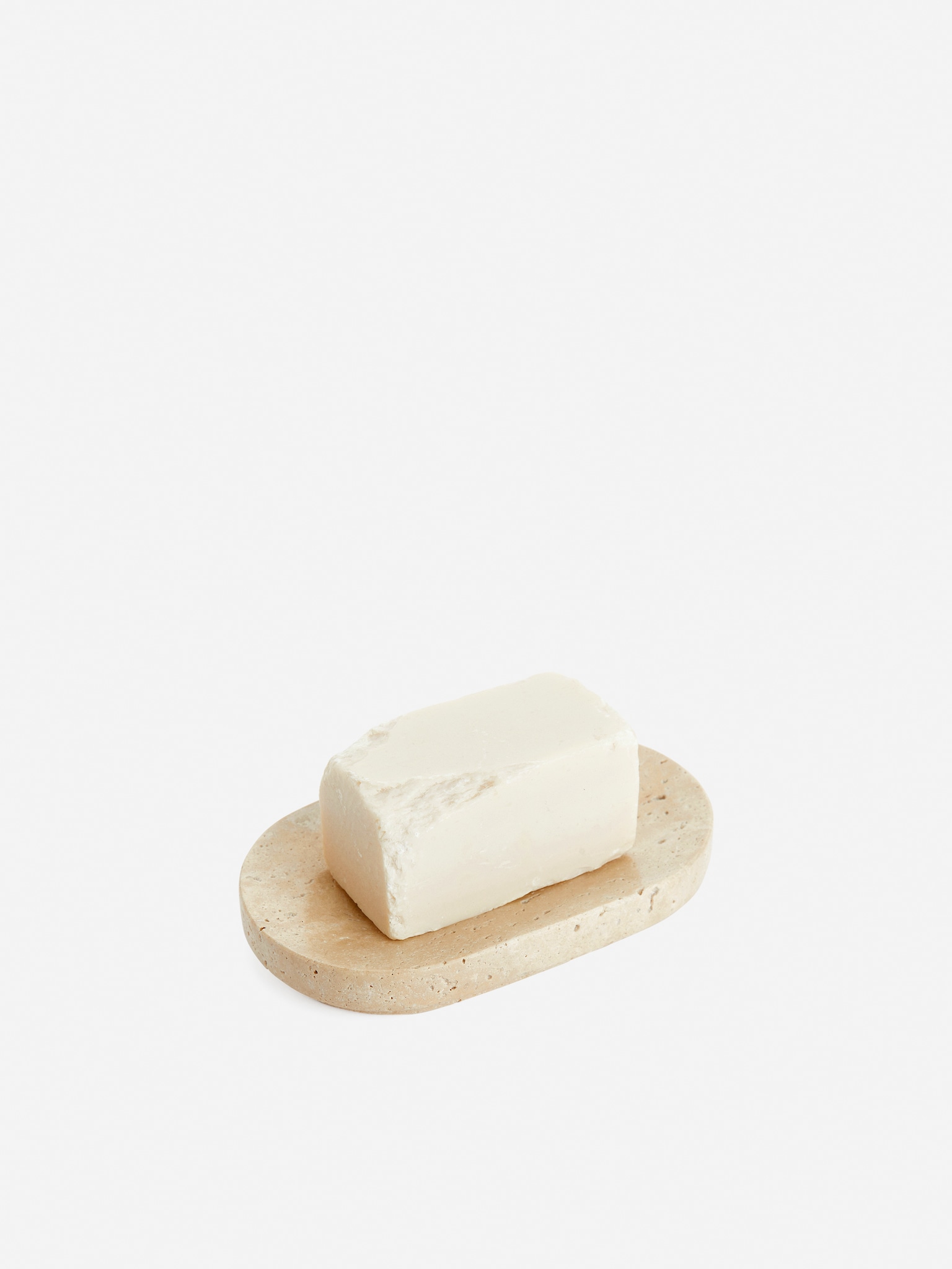 Mramorová mydelnička - Beige/Sivý melír - 2