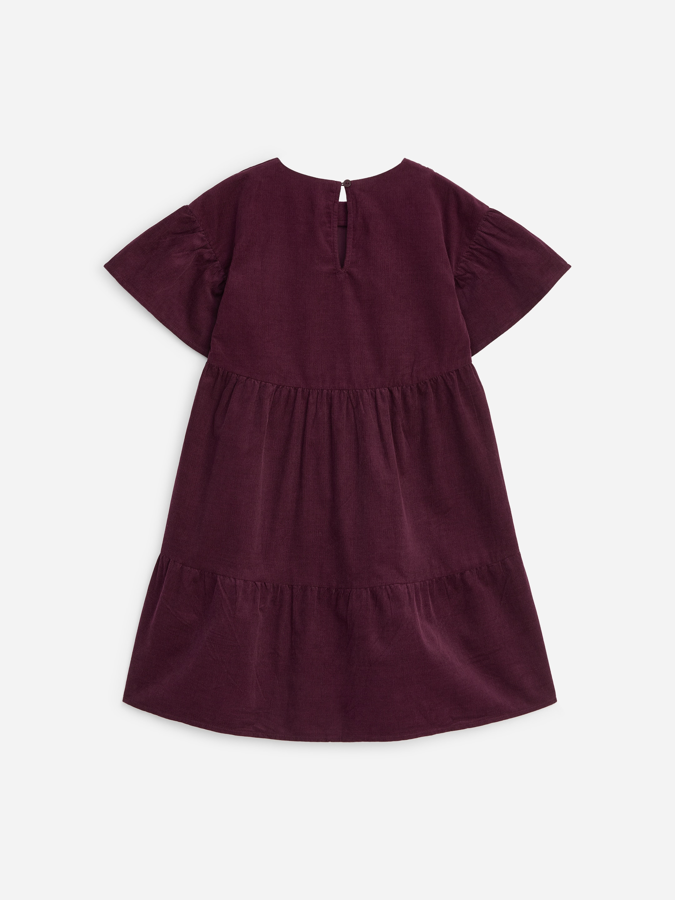 Frill Corduroy Dress - Burgundy - Relaxed fit - children - StillMedia/DescriptiveStillLife - 3