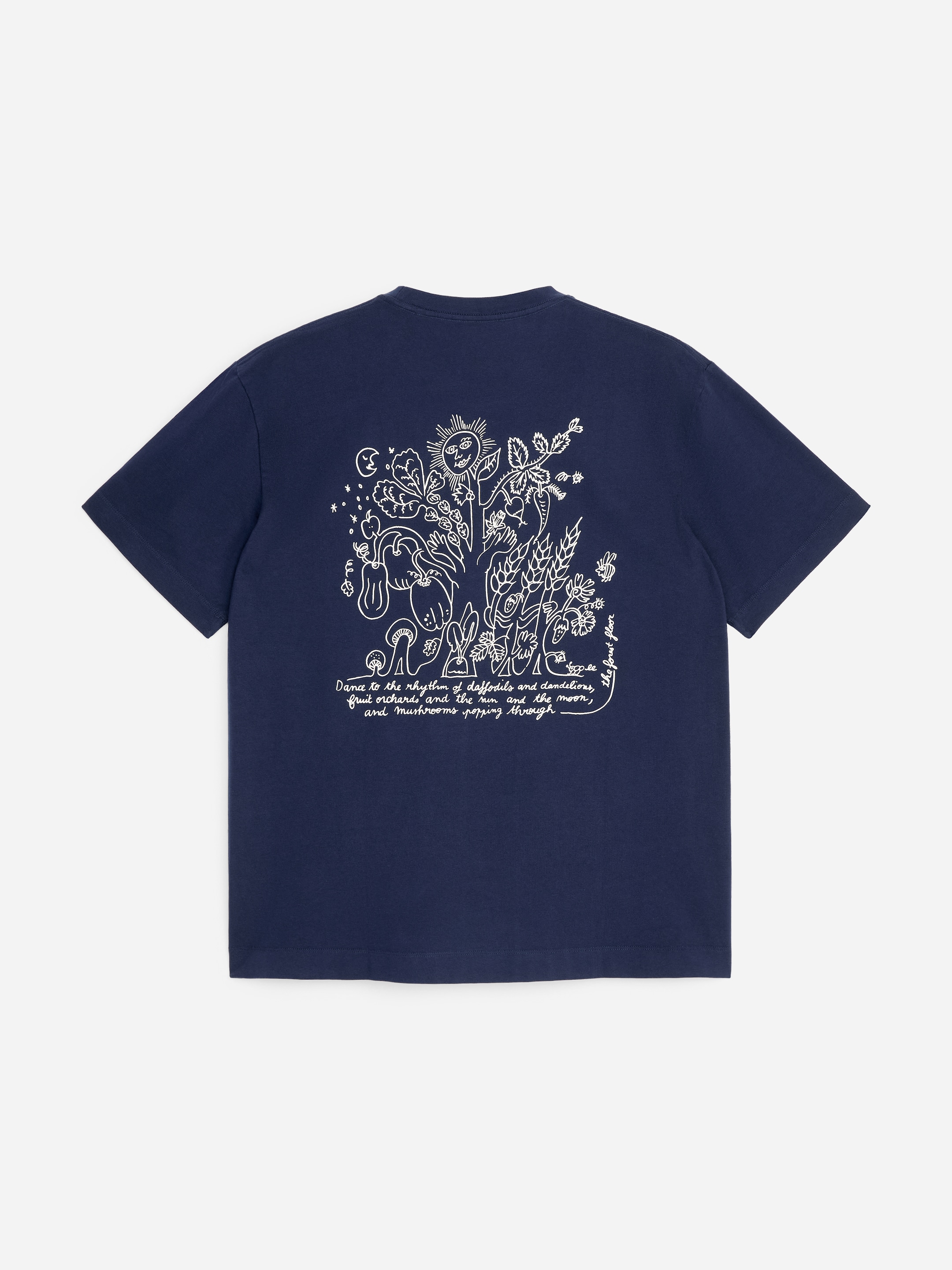 Camiseta con estampado ARKET CAFÉ - Azul oscuro - Corte holgado - Café - StillMedia/DescriptiveStillLife - 1