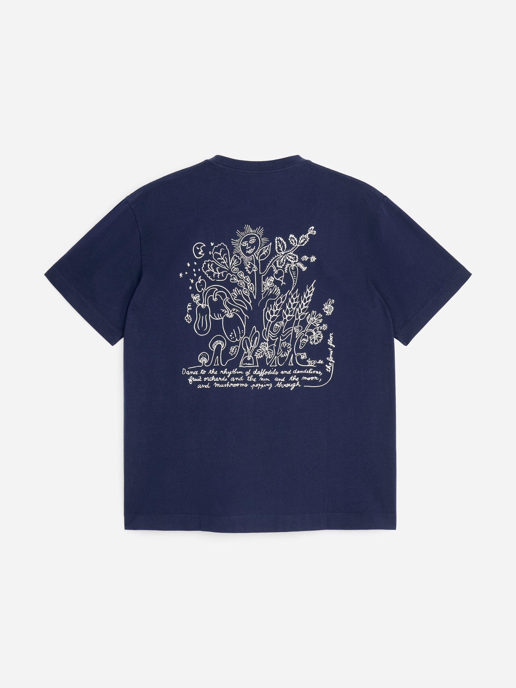 ARKET CAFÉ Printed T-Shirt - Dark Blue - Loose fit - Café - StillMedia/DescriptiveStillLife - 1