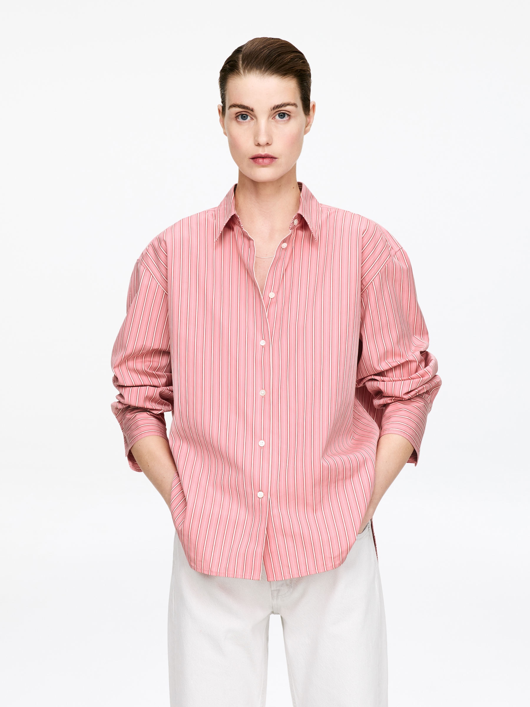 Cotton Shirt-#C9A1A2-18030