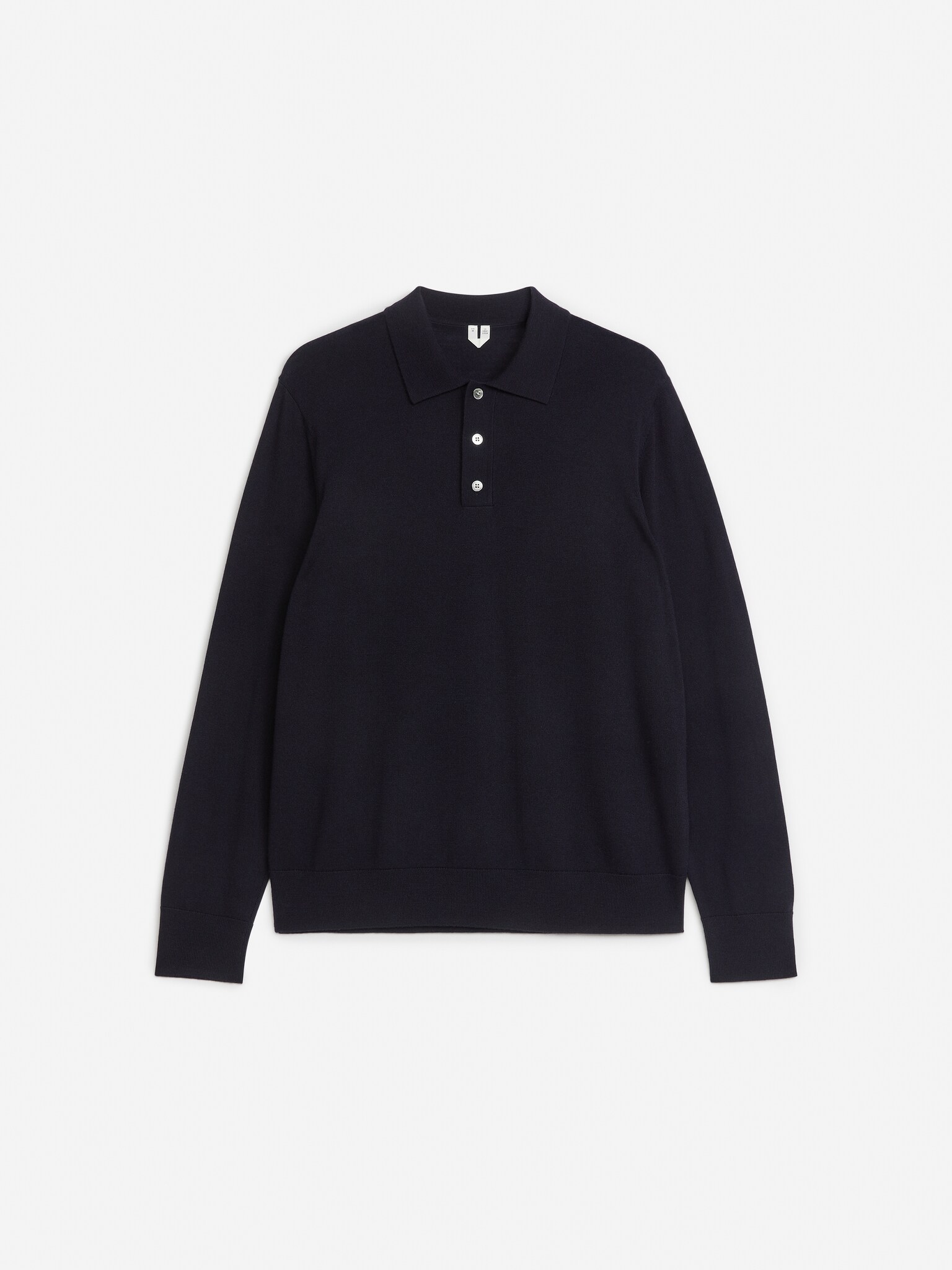 Polo en laine mérinos - Bleu foncé/Marron foncé/Noir/Gris chiné/Vert foncé - 2