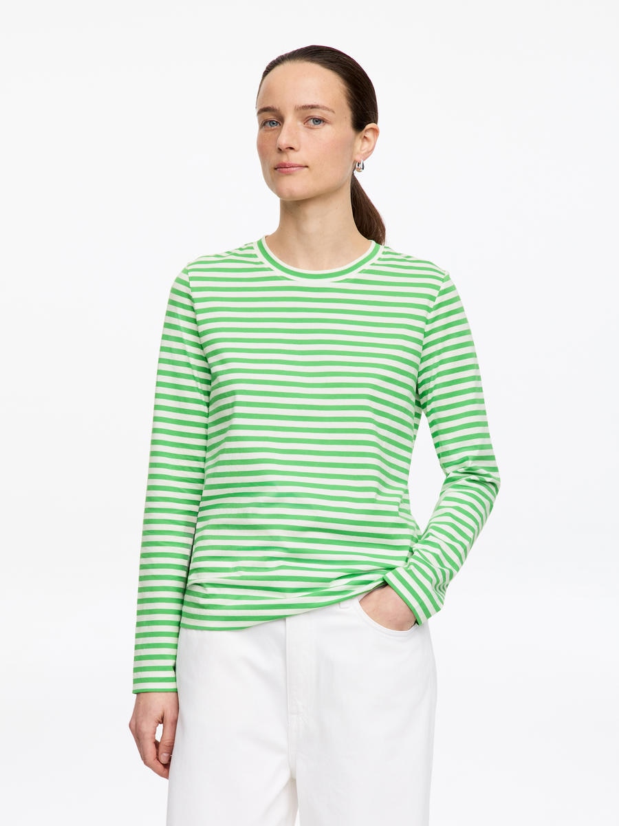 ARKET Women's  Signature Long-Sleeve T-Shirt Green,  size XS