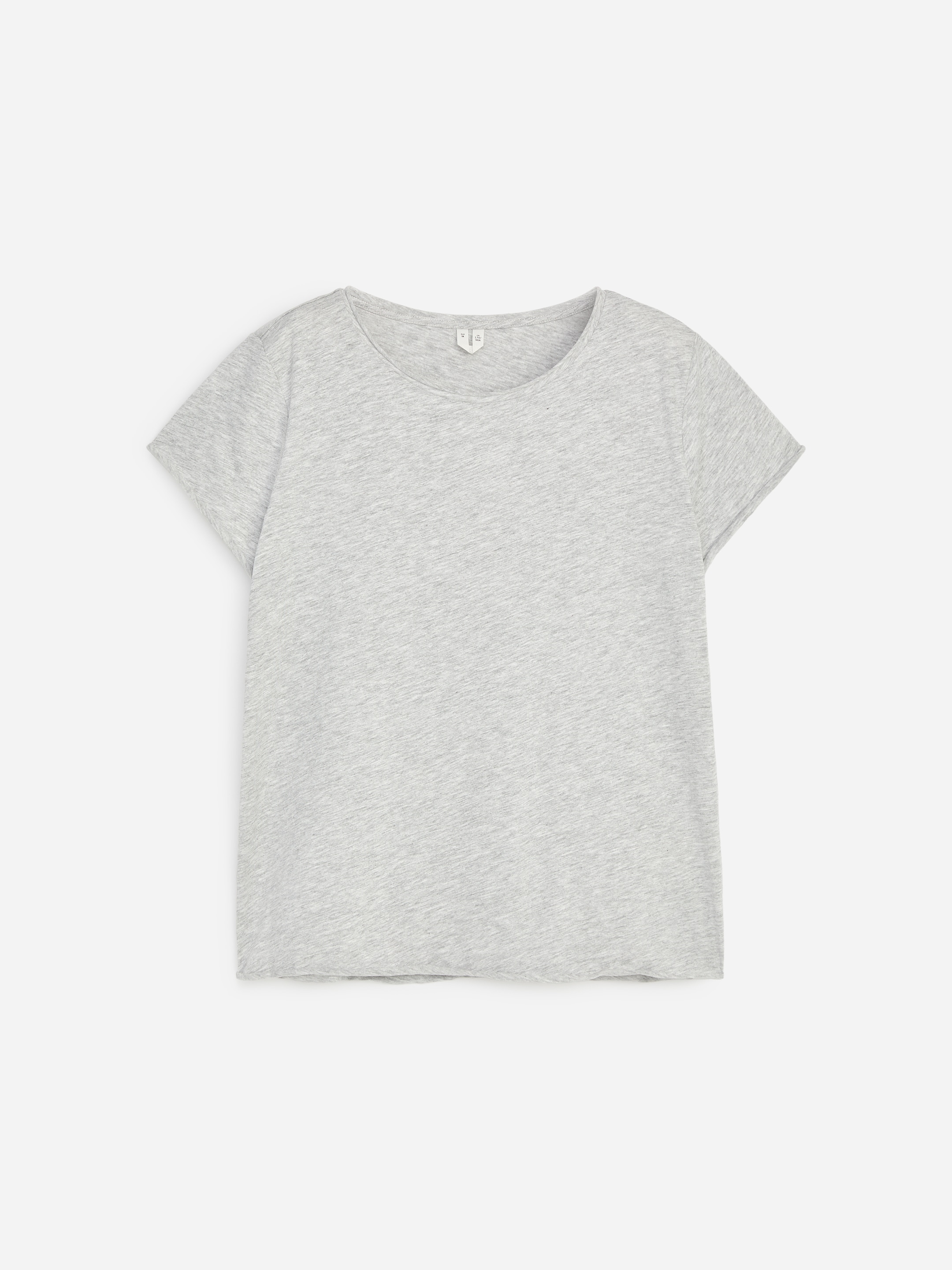 T-shirt con bordo arrotolato-#8D8E91-20311