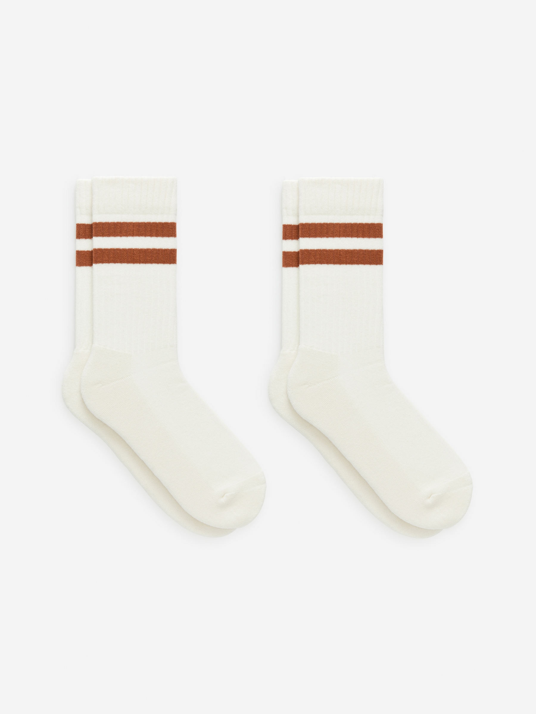 Sportliche Baumwollsocken - Cremeweiß/Terrakotta - Herren - StillMedia/DescriptiveStillLife - 1