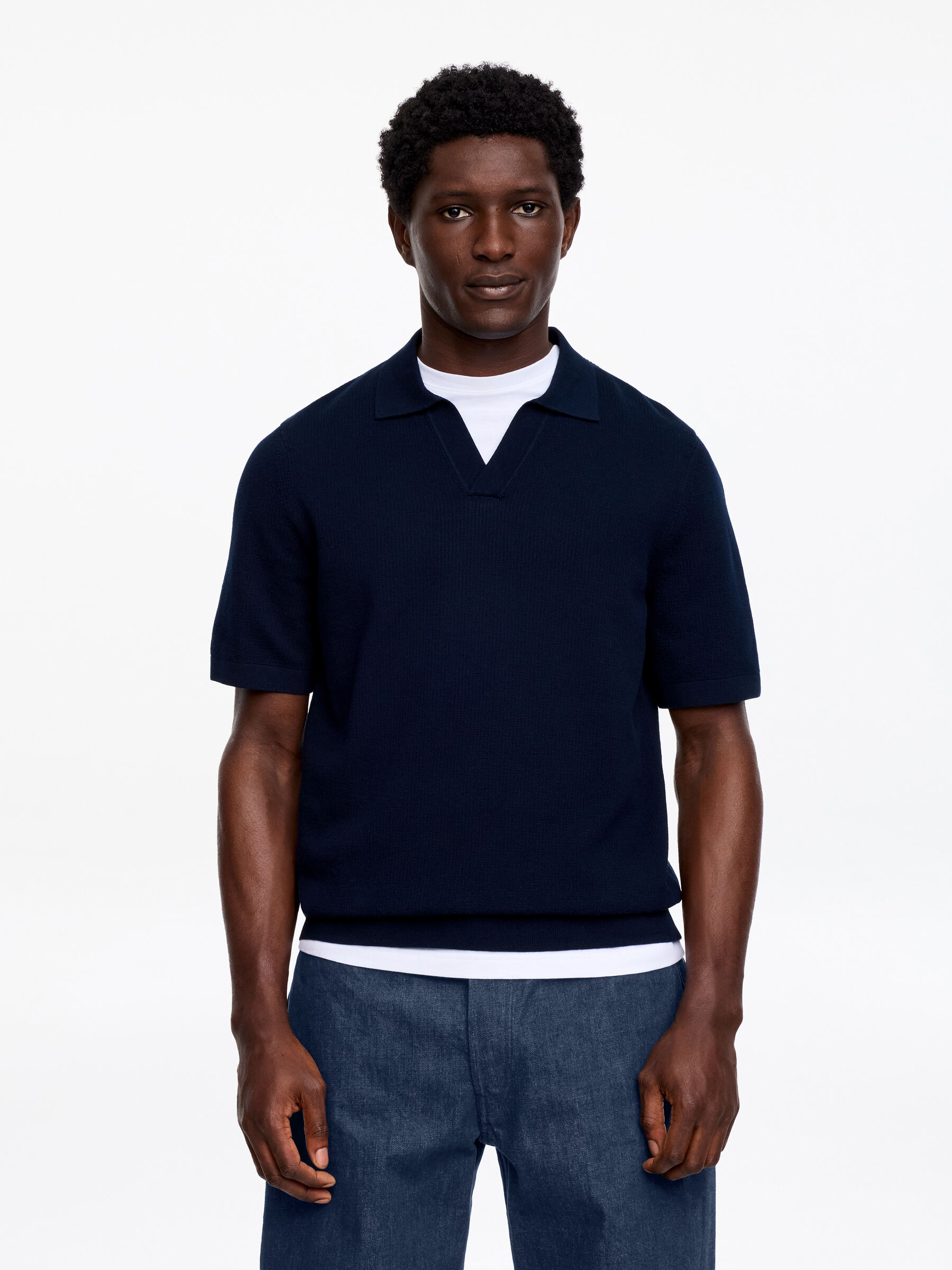 Strukturiertes Polohemd-#272930-15237