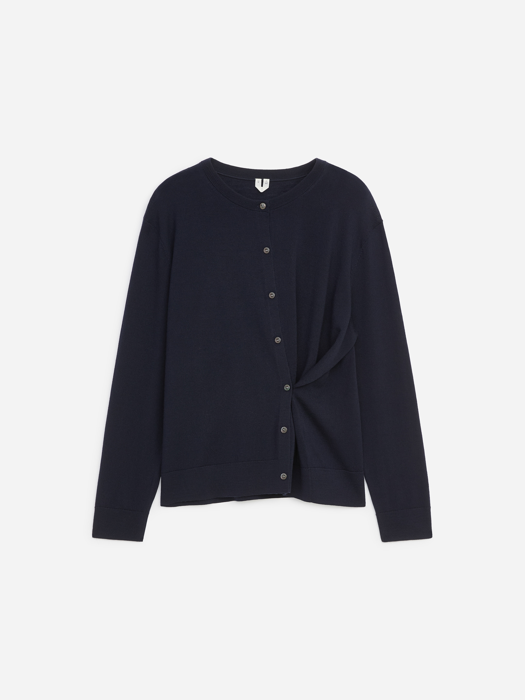 Merino Wool Cardigan - Dark Blue - Regular fit - women - StillMedia/DescriptiveStillLife - 7