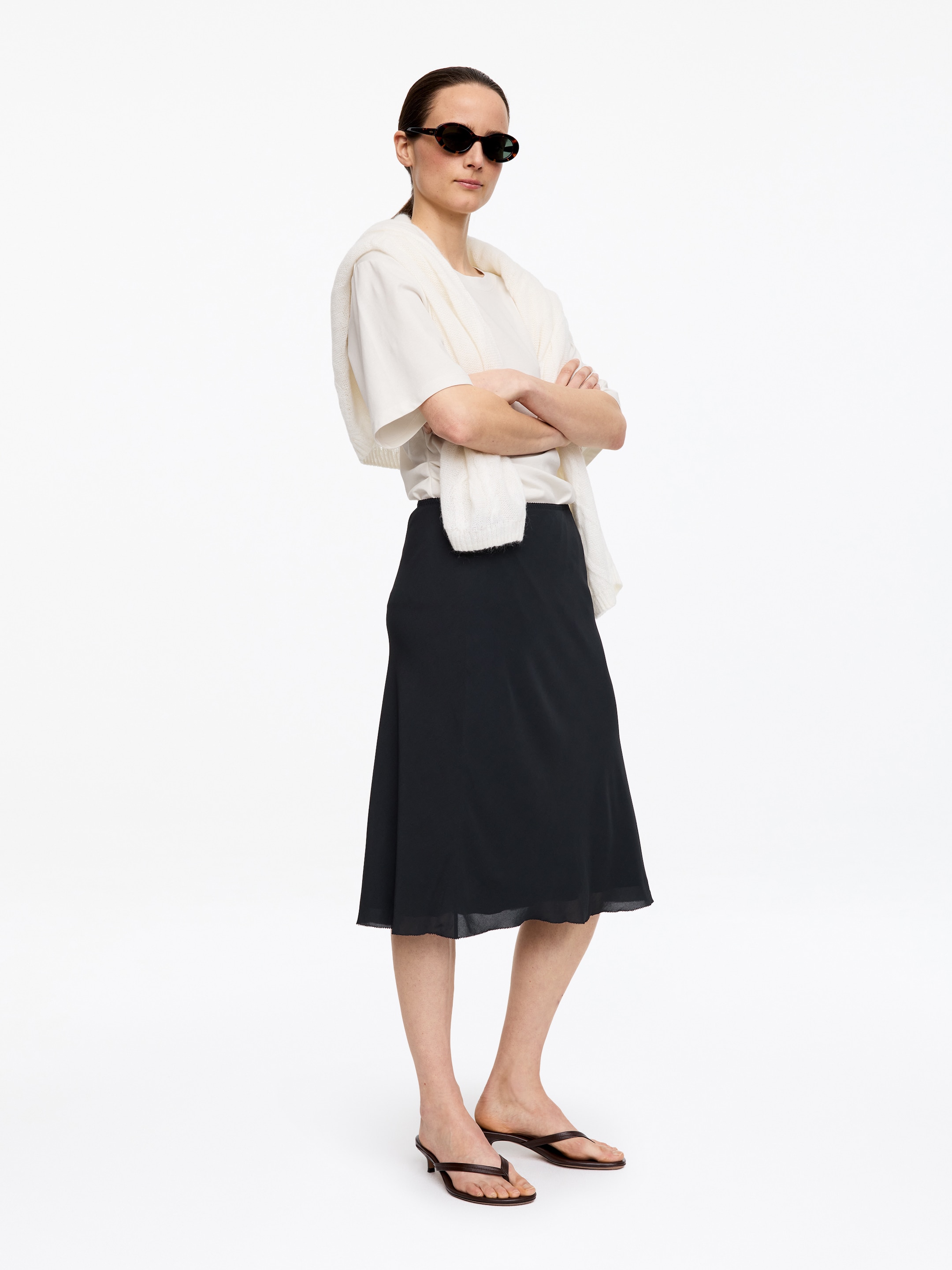 Draped T-Shirt - White - Regular fit - Women - StillMedia/Lookbook - 8
