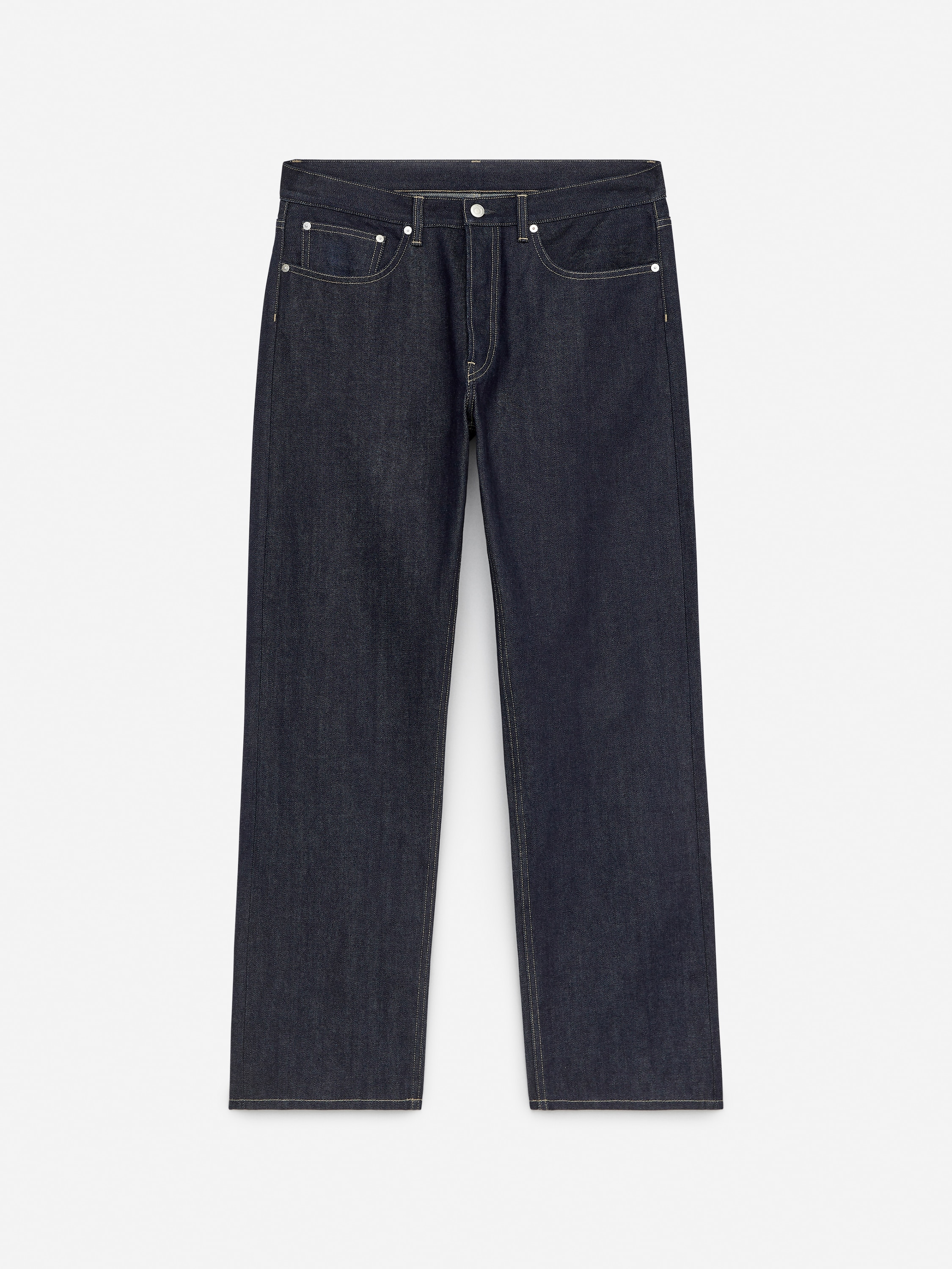 CLIFF Regular Straight Jeans - Raw Blue/Mid Blue