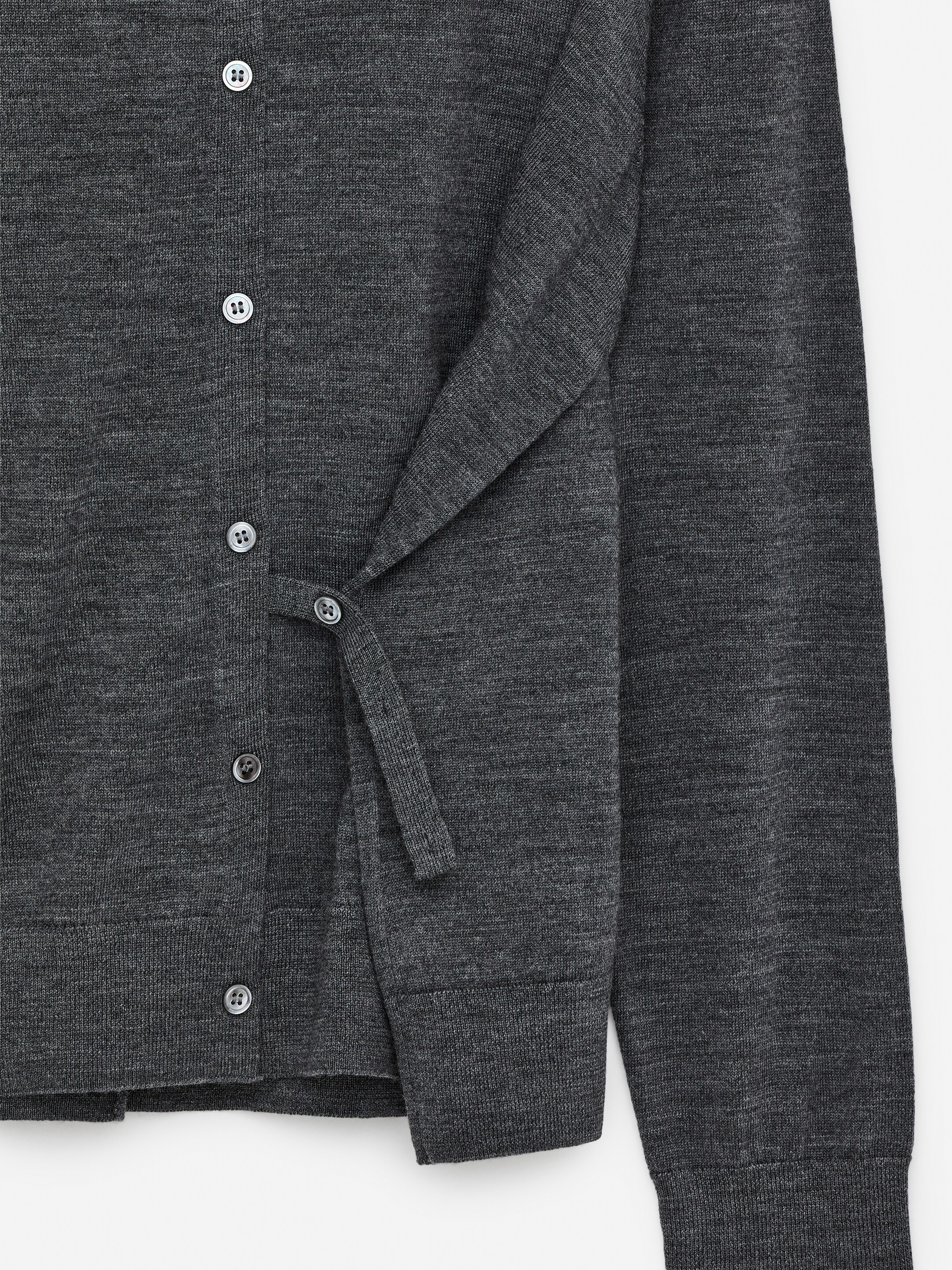 Ver imagen más grande: Cárdigan de lana merino - Gris - MUJER | H&M ES 7