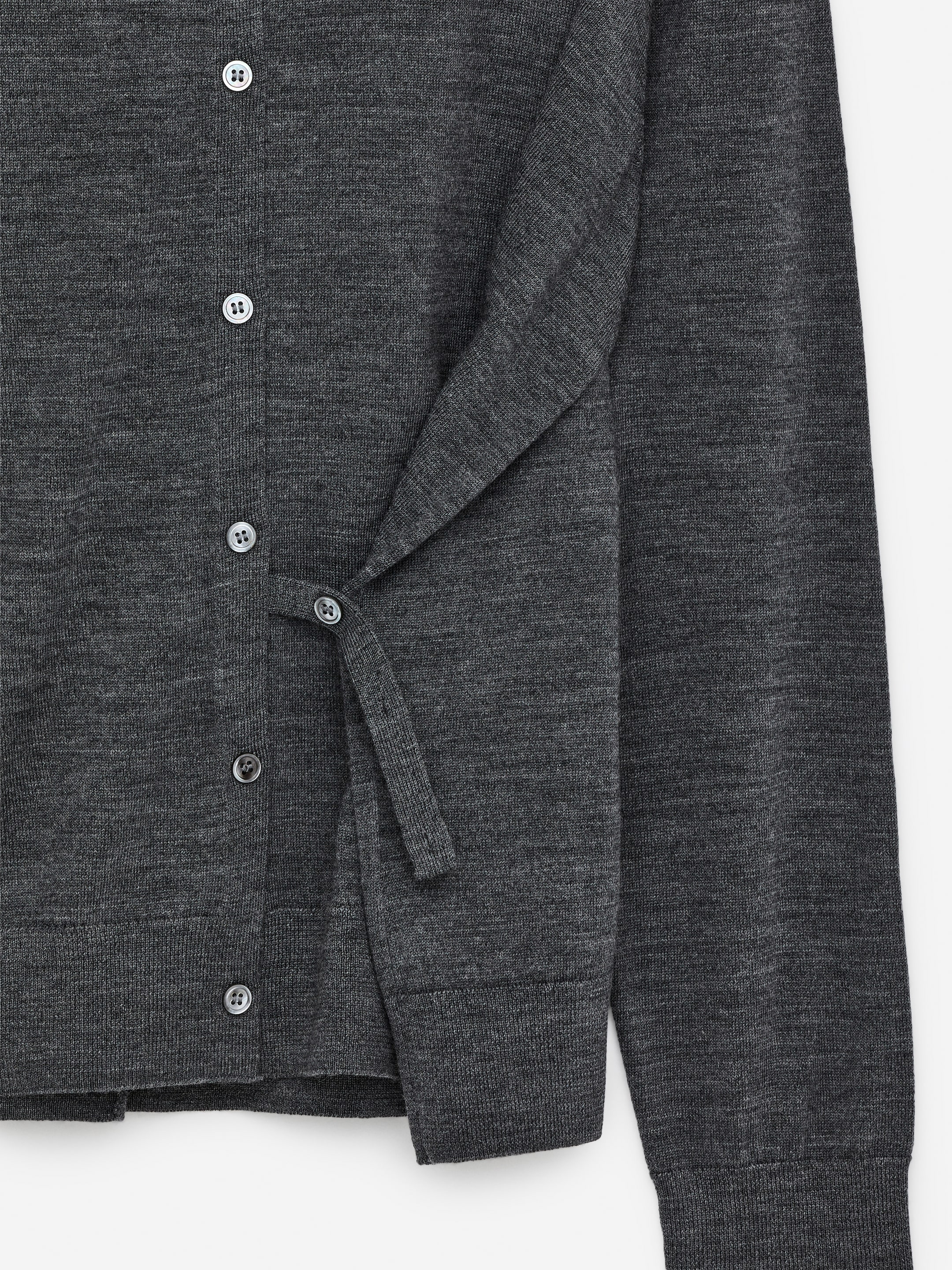 Cardigan in lana merino - Grigio - Regular fit - Women - StillMedia/DescriptiveDetail - 3