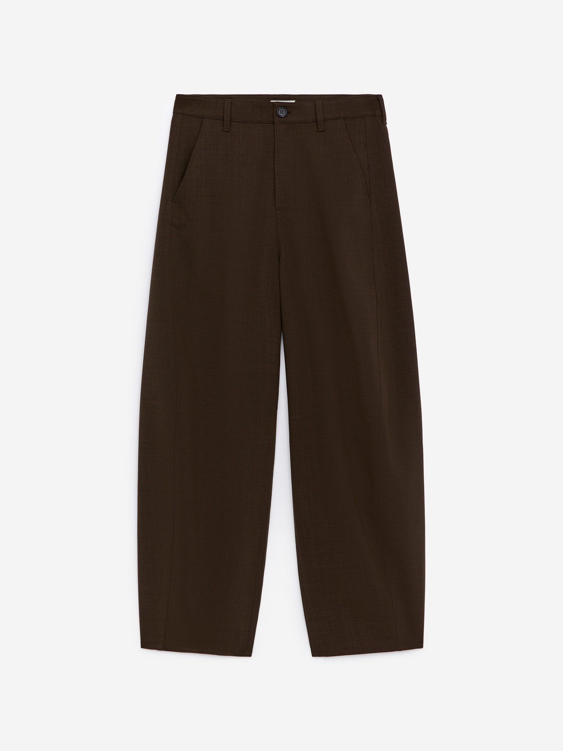 Barrel-Leg Trousers-#3C3533-17364