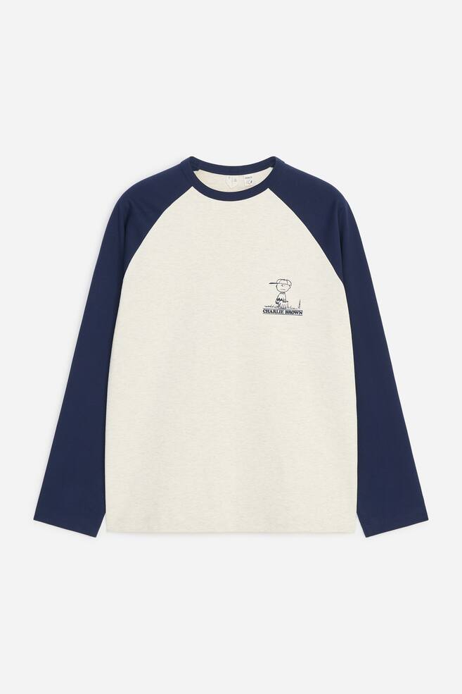 Baseballshirt mit Peanuts-Motiv - Cremeweiß - 1