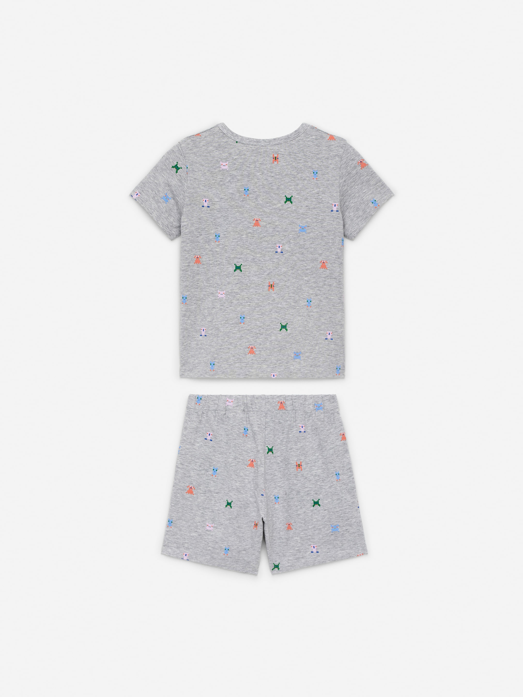 Zweiteiliger kurzer Pyjama aus Jersey - Graumeliert - Kinder - StillMedia/DescriptiveStillLife - 2