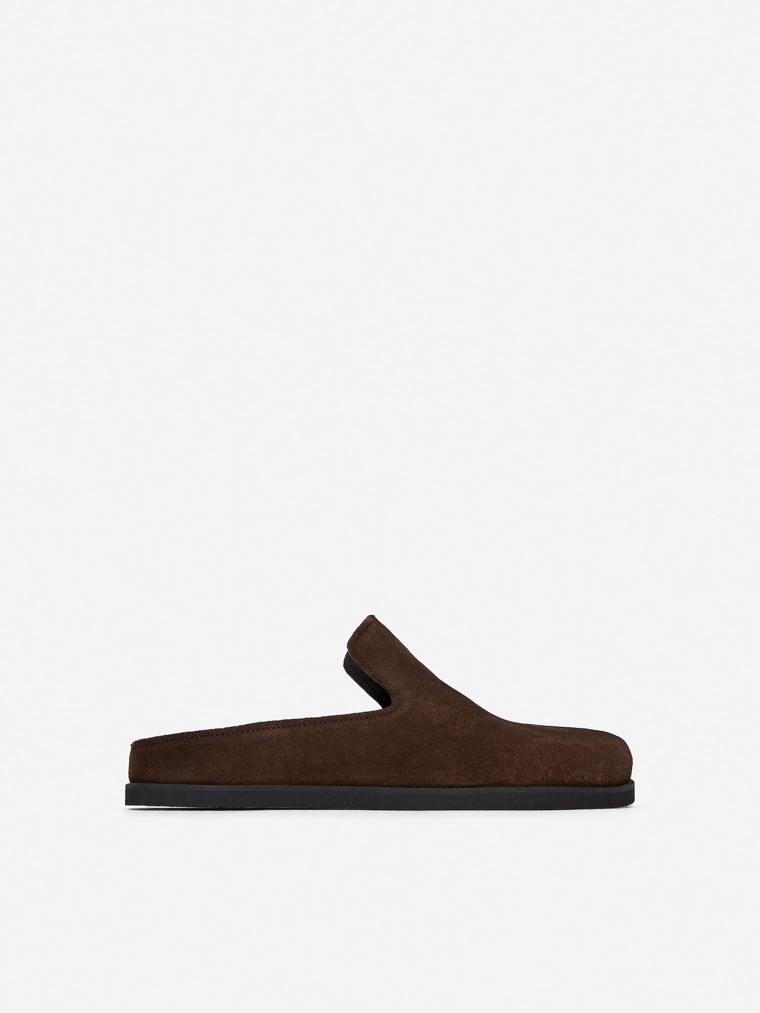 Mule aus Veloursleder - Braun