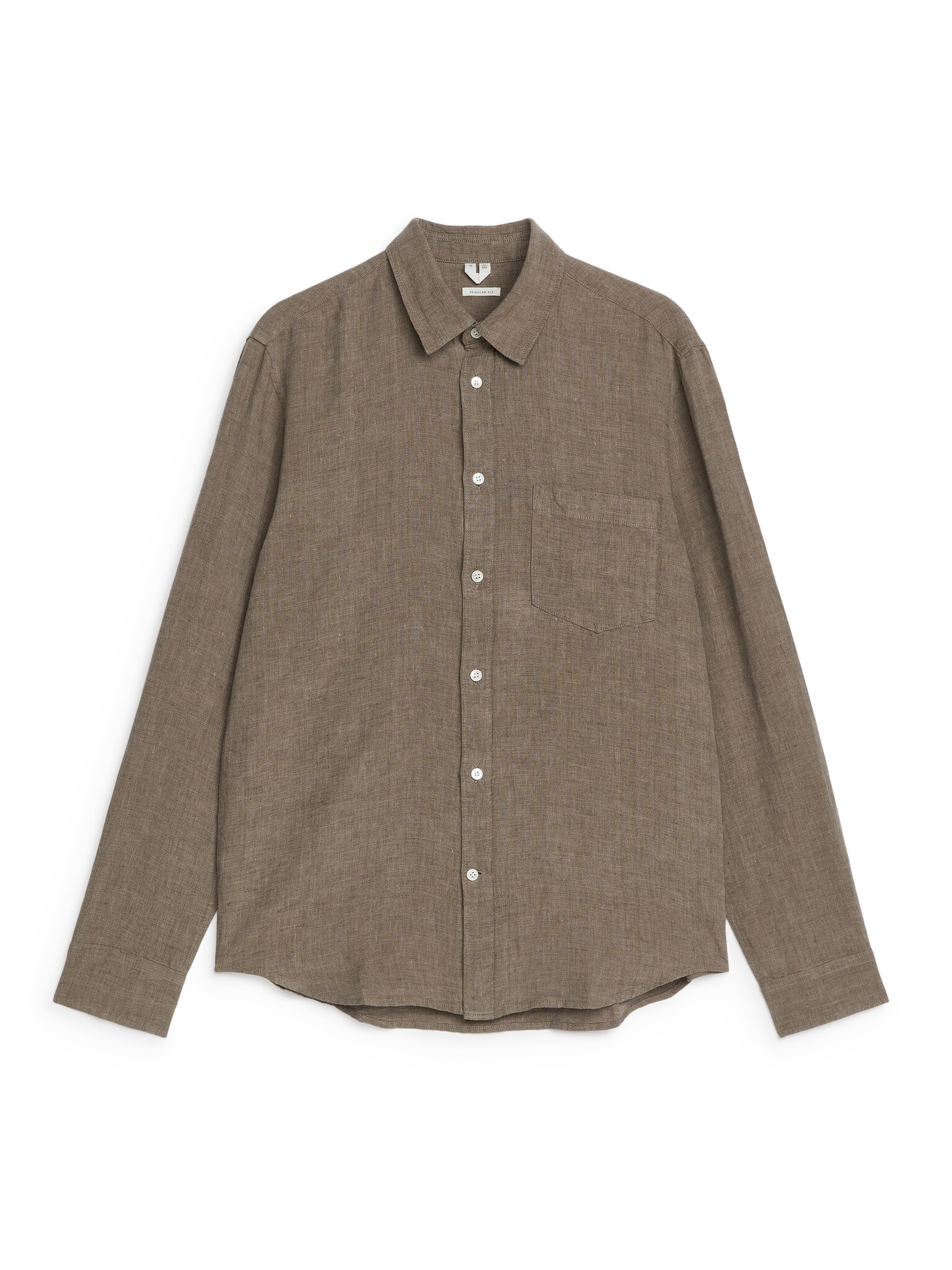 Regular-Fit Linen Shirt - Dark Mole Melange/Dark Green/Beige/Dark Blue/Soft Green Melange/White/Mole/Dusty Green/White