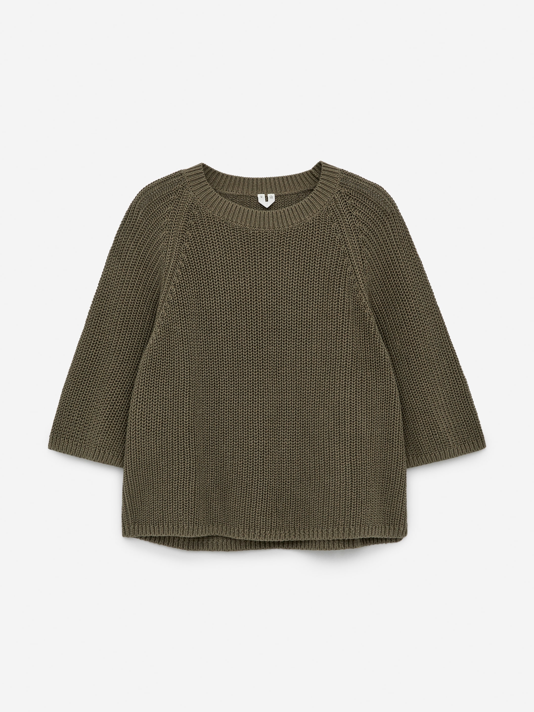 Rib-Knit Short-Sleeve Top - Khaki Green - Regular fit - Women - StillMedia/DescriptiveStillLife - 2