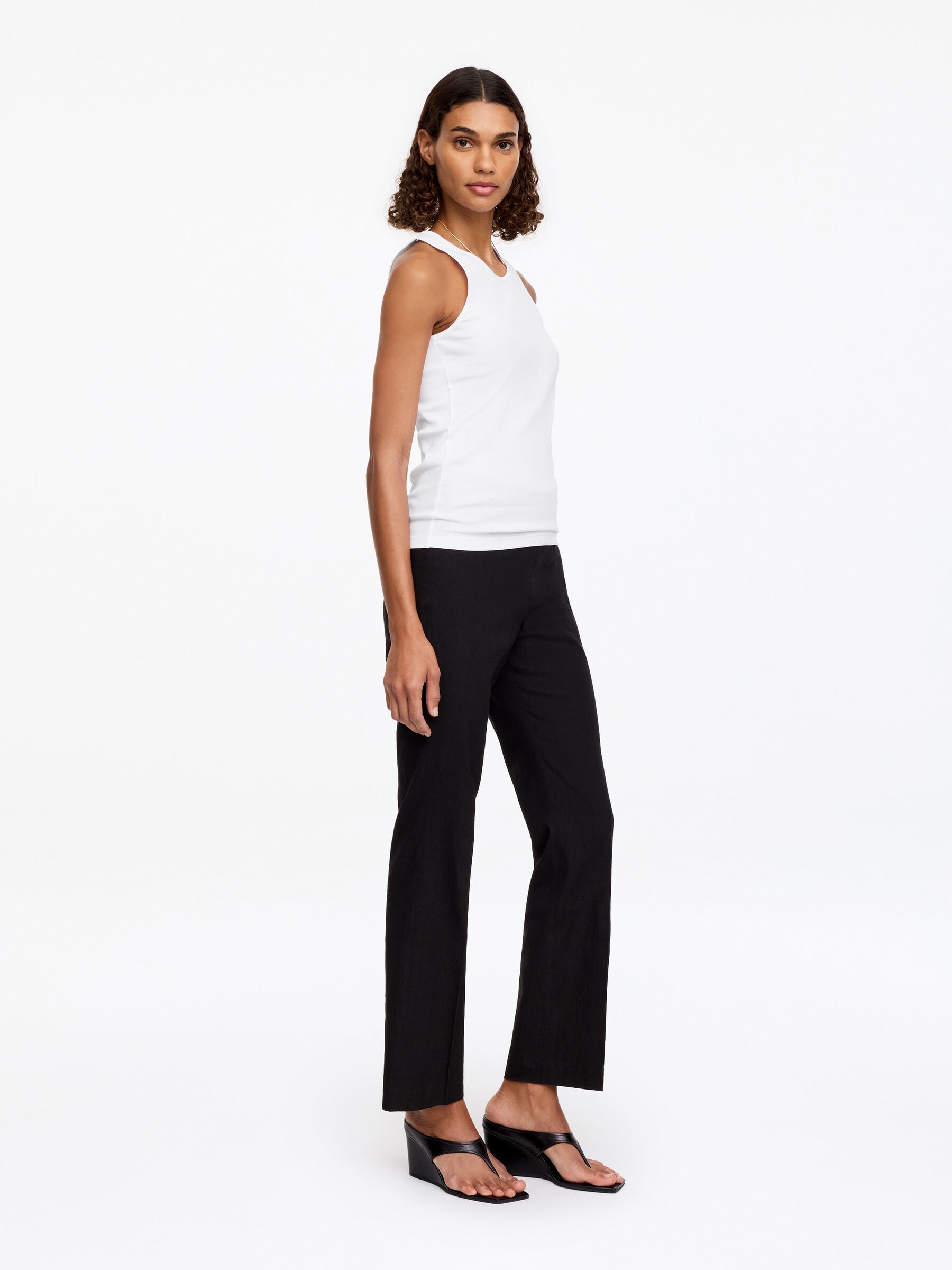 Débardeur côtelé - Blanc - Slim fit - Femme - StillMedia/Lookbook - 8