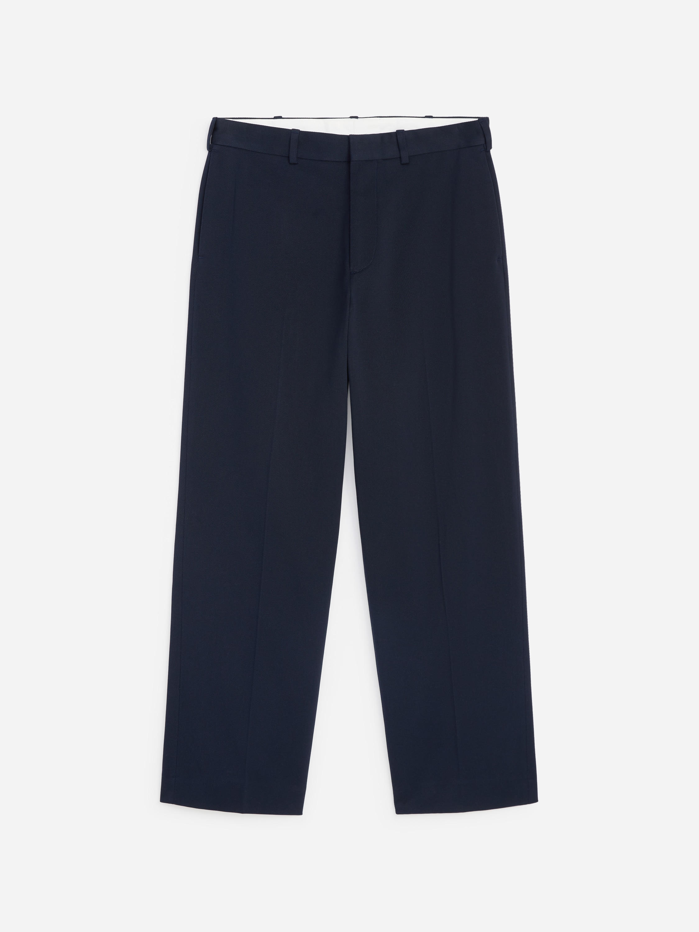 Pantalon large habillé en coton - Bleu foncé