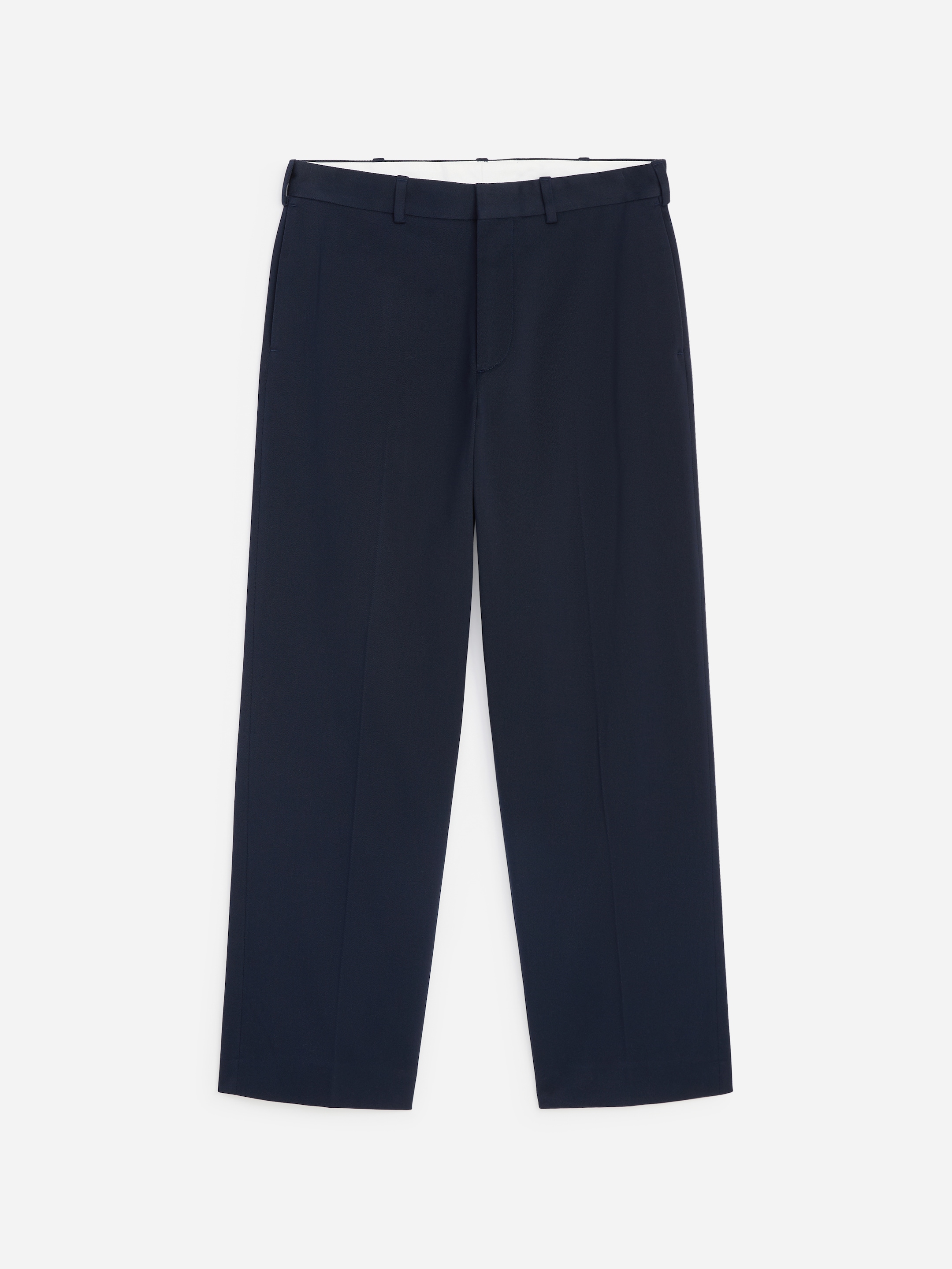 Elegante, weite Baumwollhose-Blau-19279