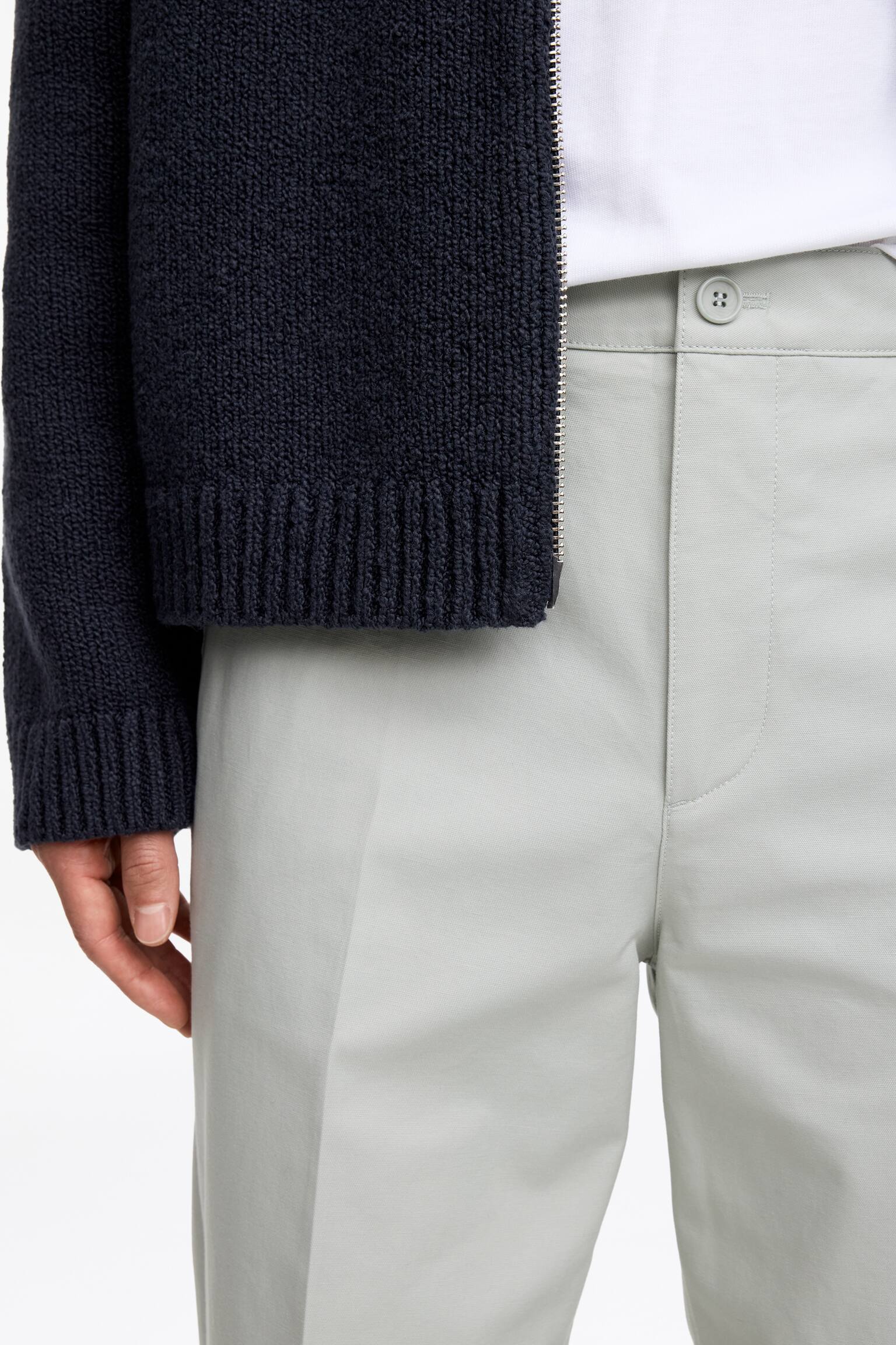 Pamutnadrág - Porszín világoszöld/Fekete - 6