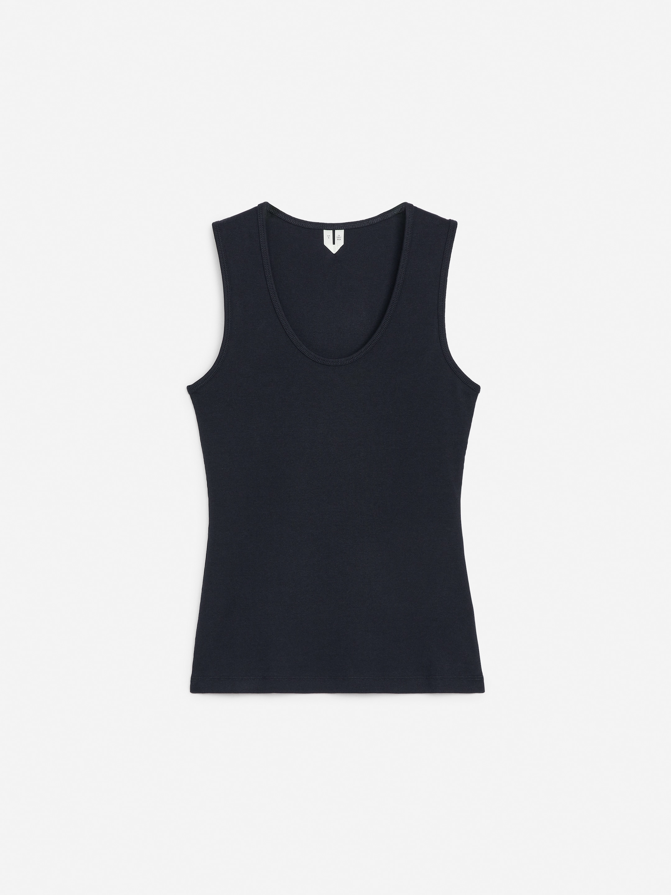Visa större bild: Ribbat linne - Mörkblå - DAM | H&M SE 1