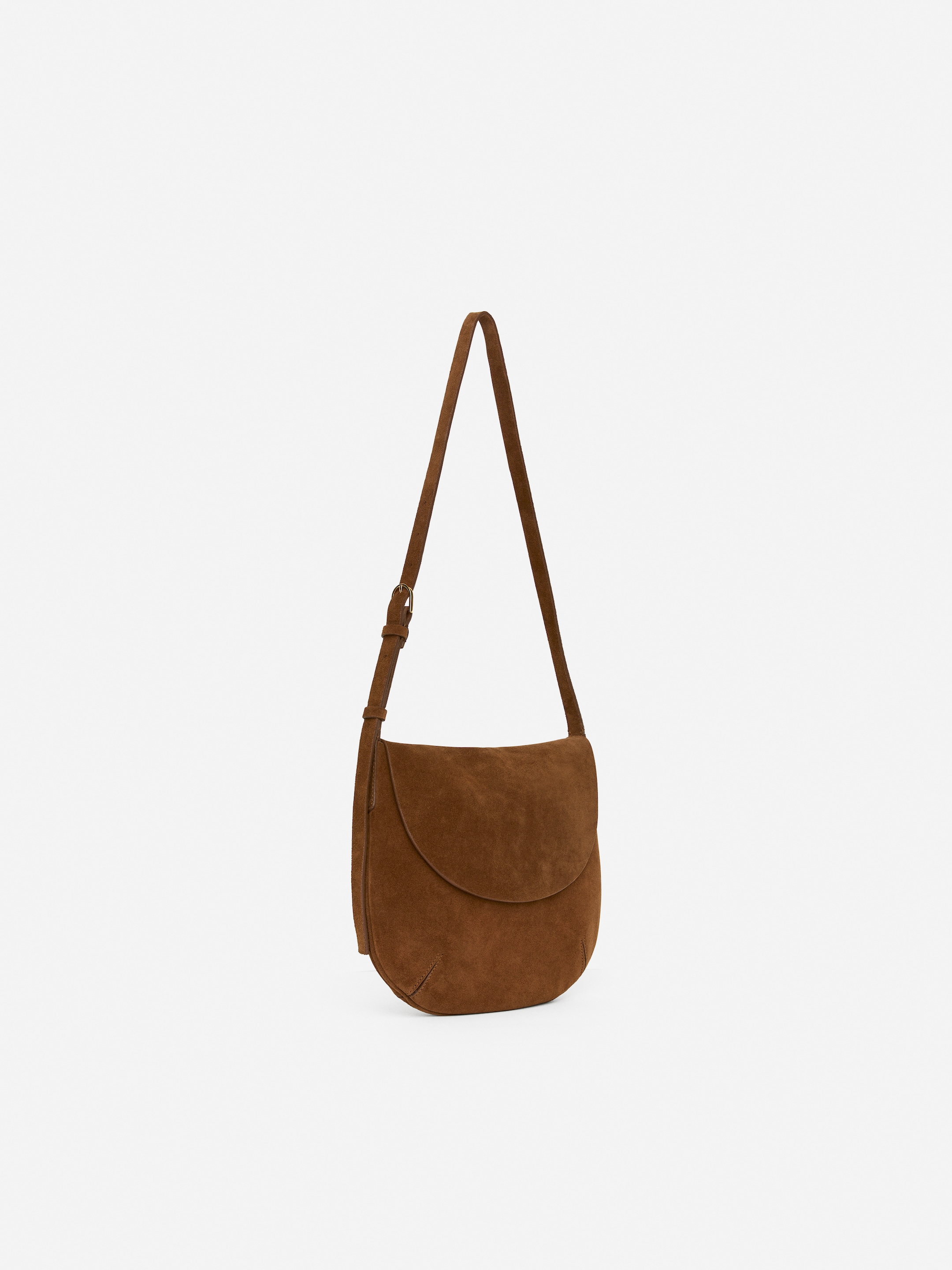 Sac bandoulière en cuir suédé - Marron - women - StillMedia/DescriptiveStillLife - 5
