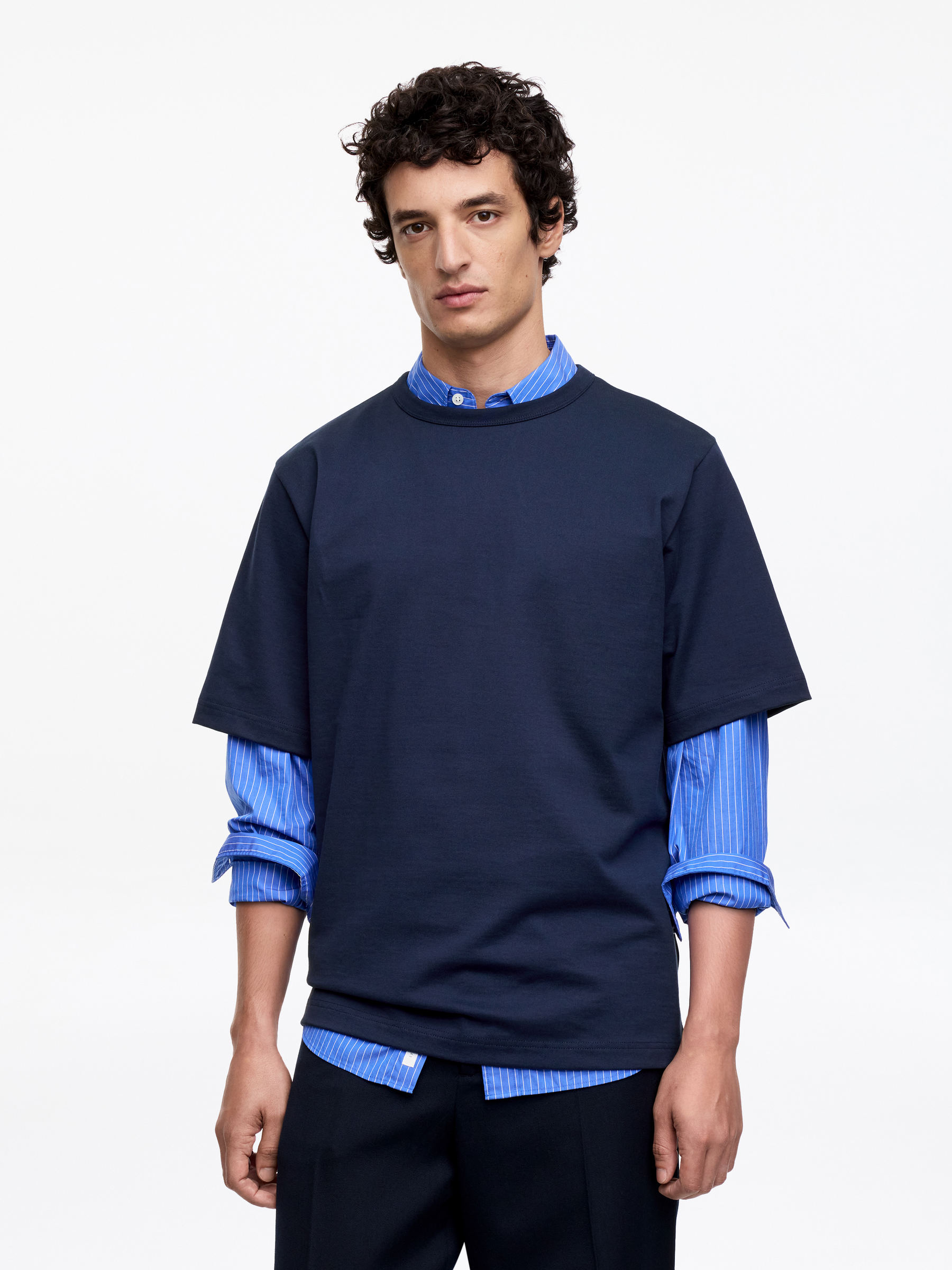 T-shirt oversize 270 GSM - Bleu foncé - Relaxed fit - Homme - StillMedia/Lookbook - 13