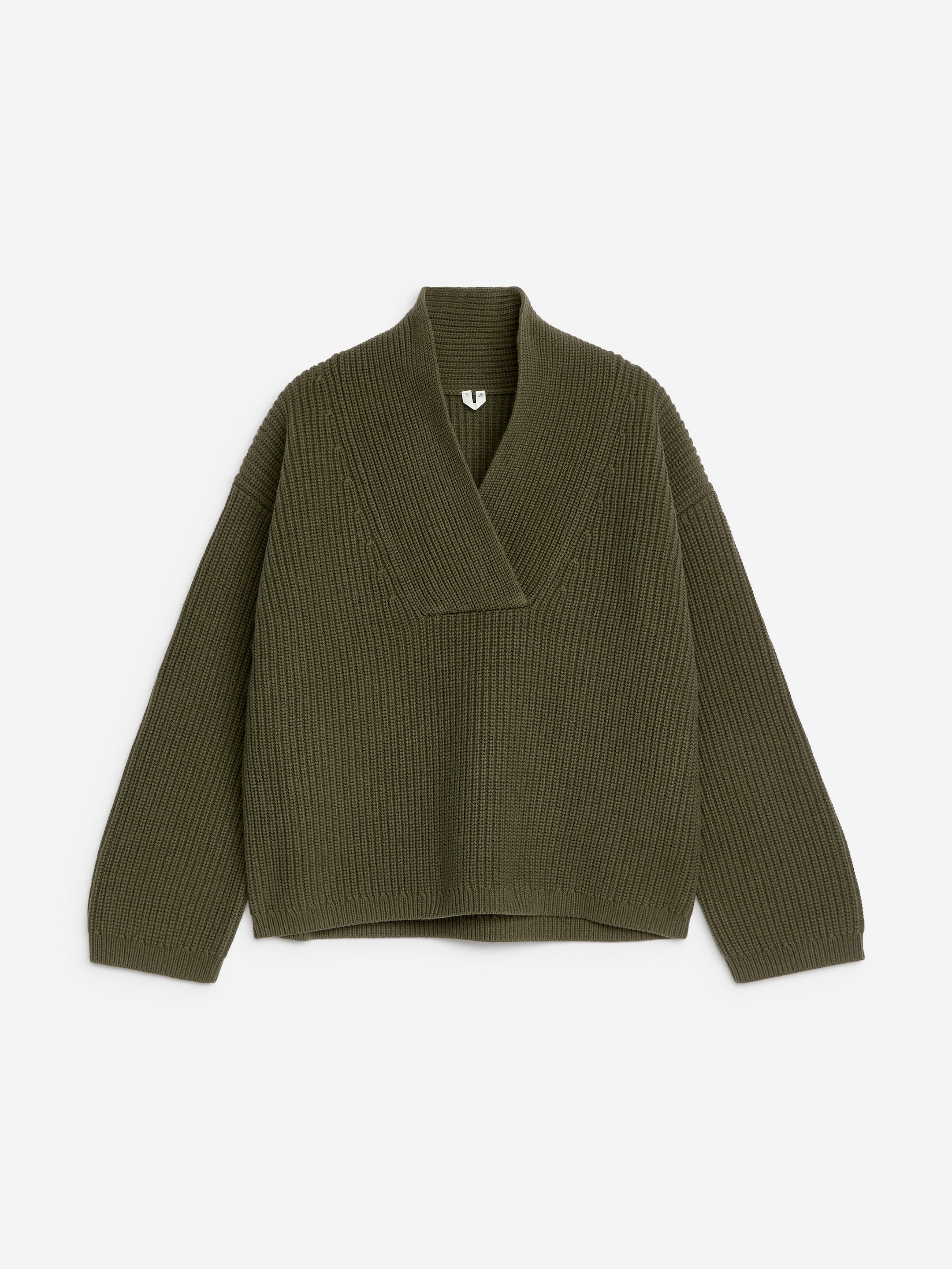 Se større billede: Trøje med sjalskrave - Kakigrøn - DAME | H&M DK 1