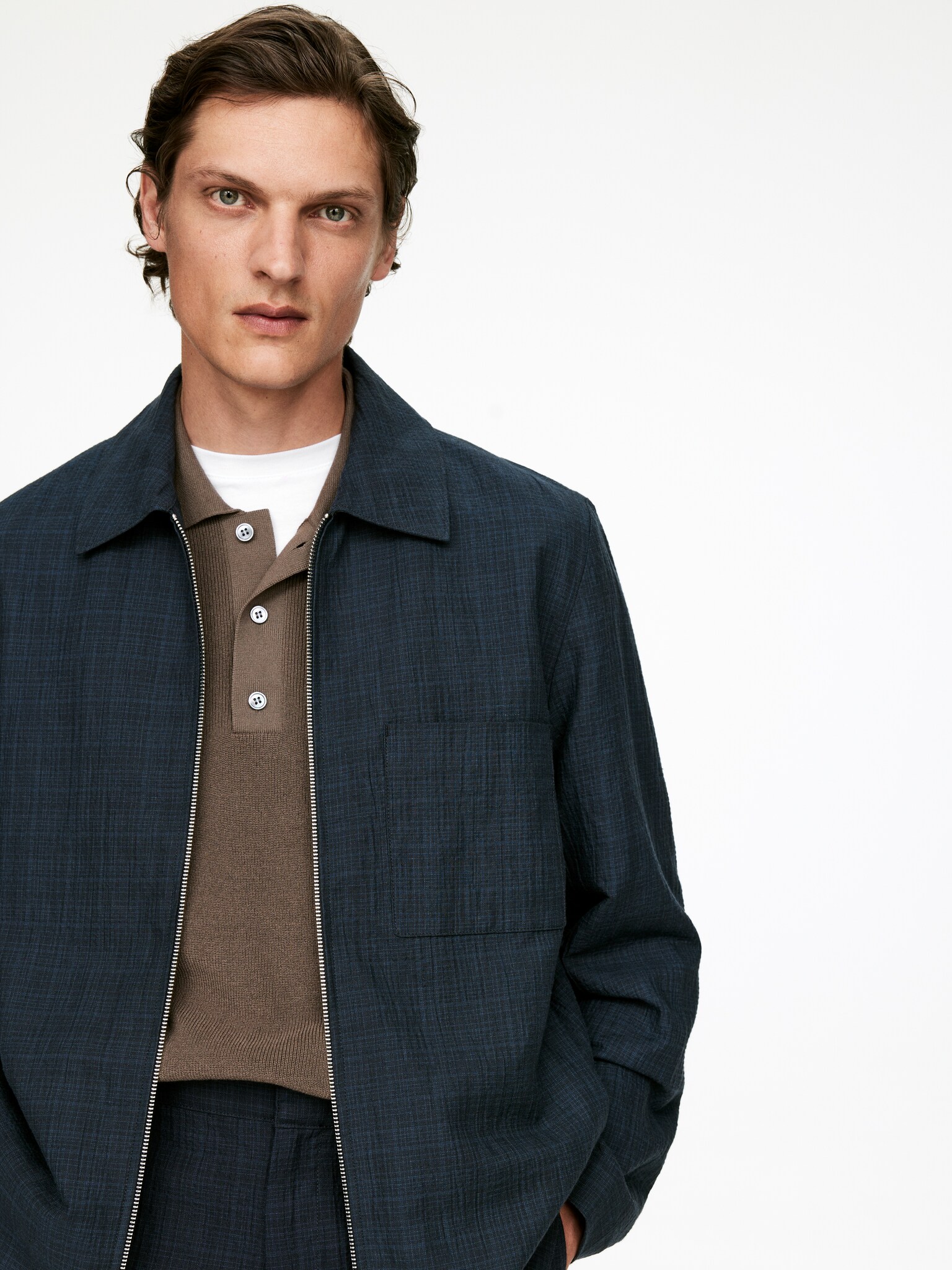 Chaqueta de sirsaca - Azul oscuro - 4