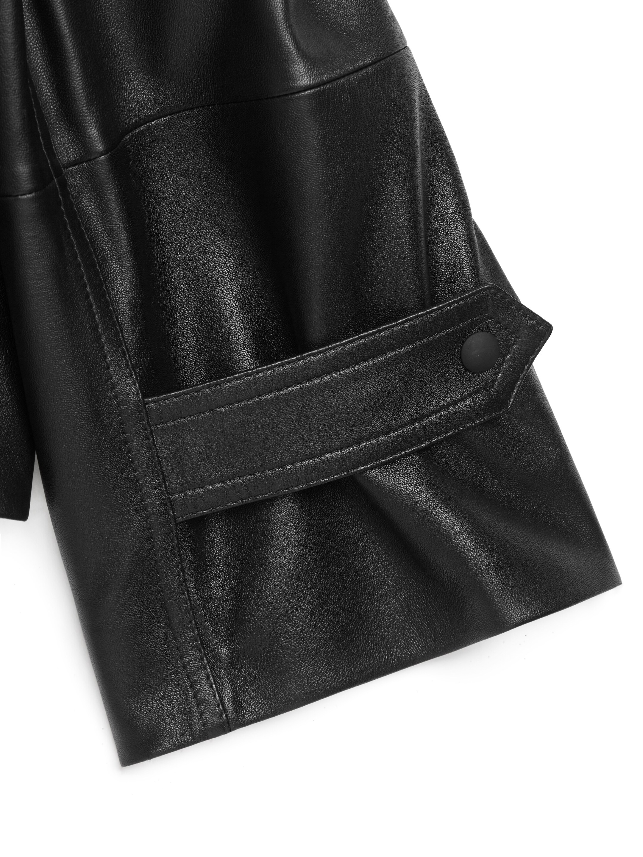 Short Leather Jacket - Black - Regular fit - Women - StillMedia/DescriptiveDetail - 3